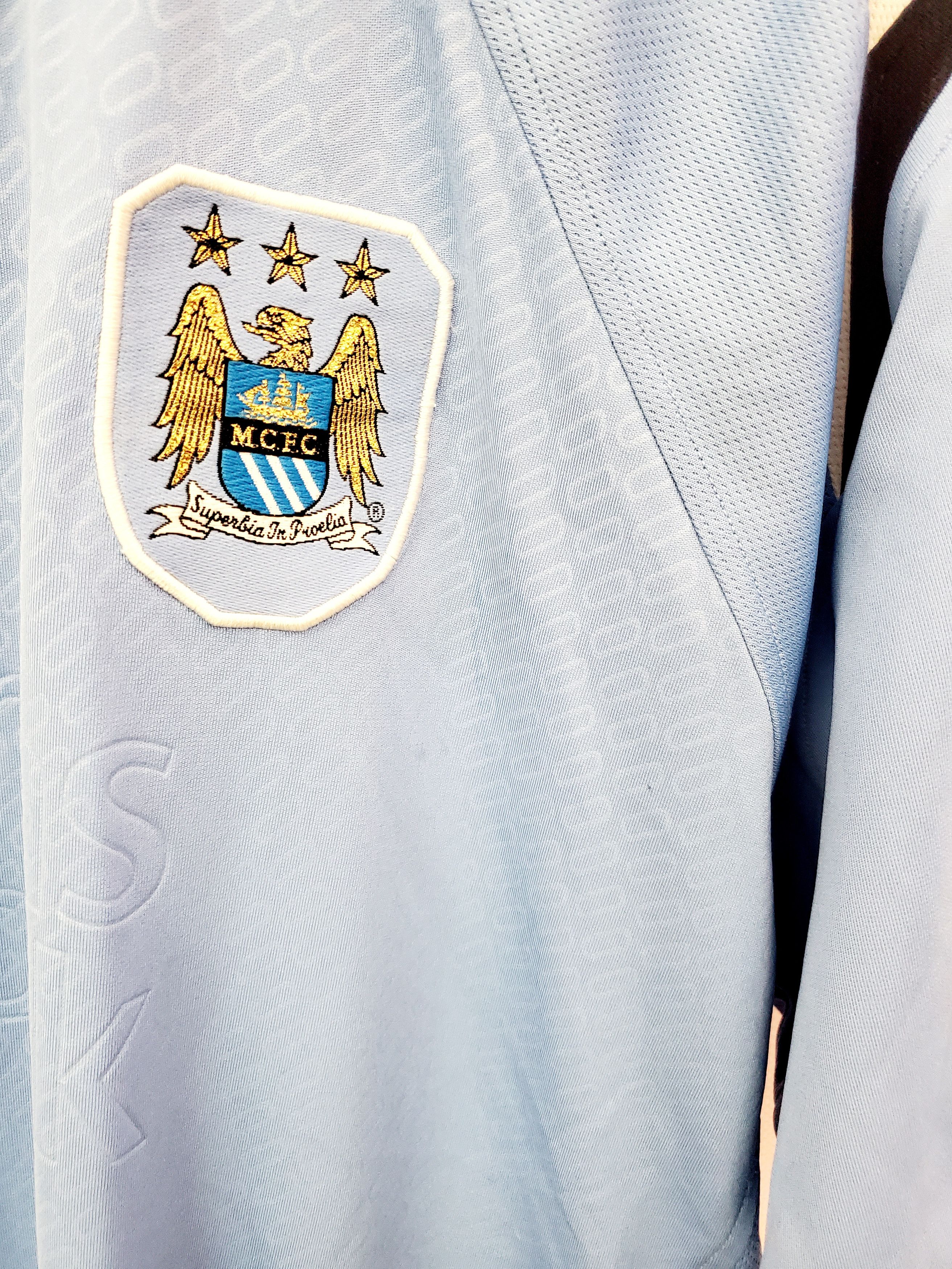 Reebok × Vintage Vintage REEBOK MANCHESTER CITY 2005 HOME JERSEY size Xl Size US XL / EU 56 / 4 - 2 Thumbnail