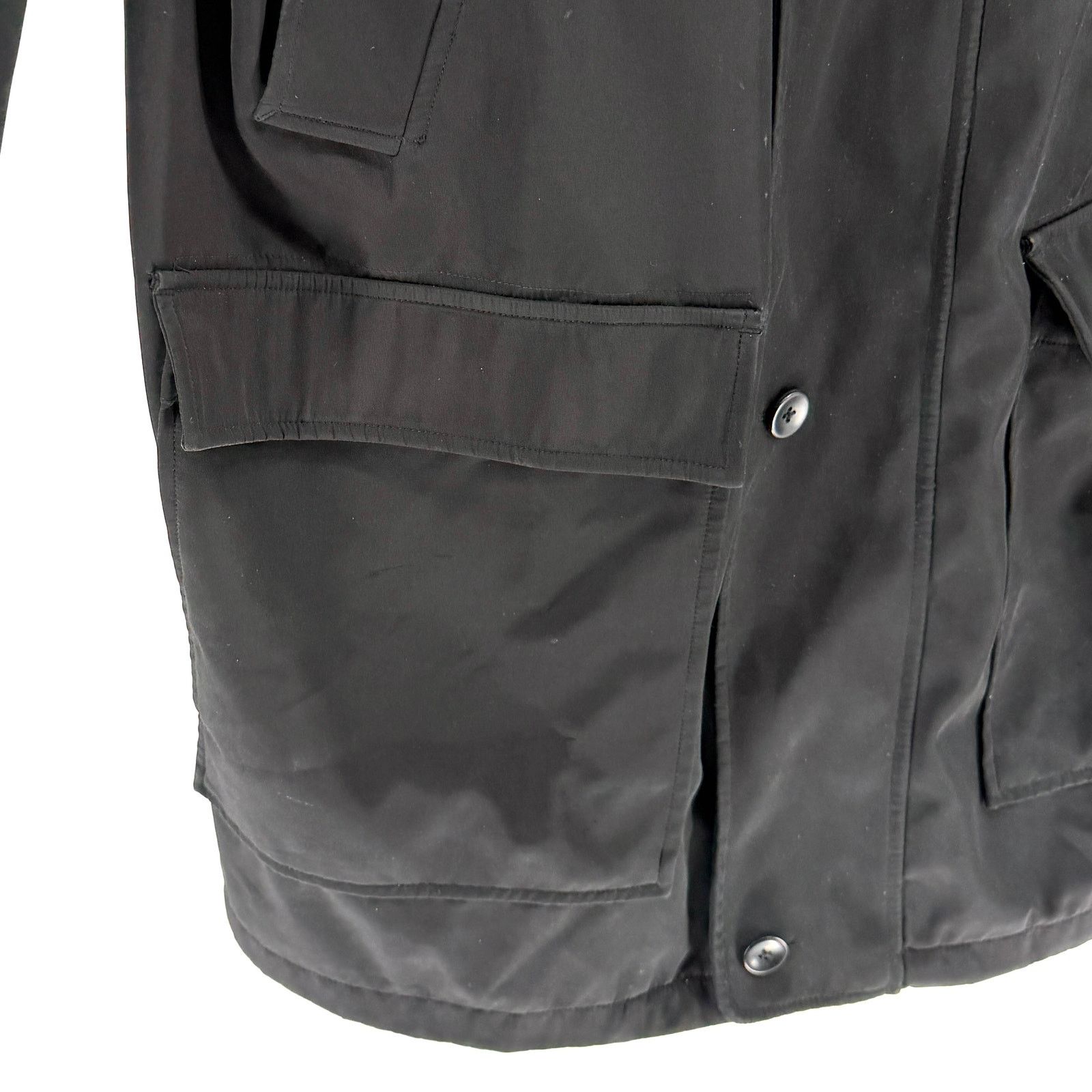 Wilke-Rodriguez Wilke Rodriguez Black Hooded Satin Lined Raincoat Size US L / EU 52-54 / 3 - 3 Thumbnail