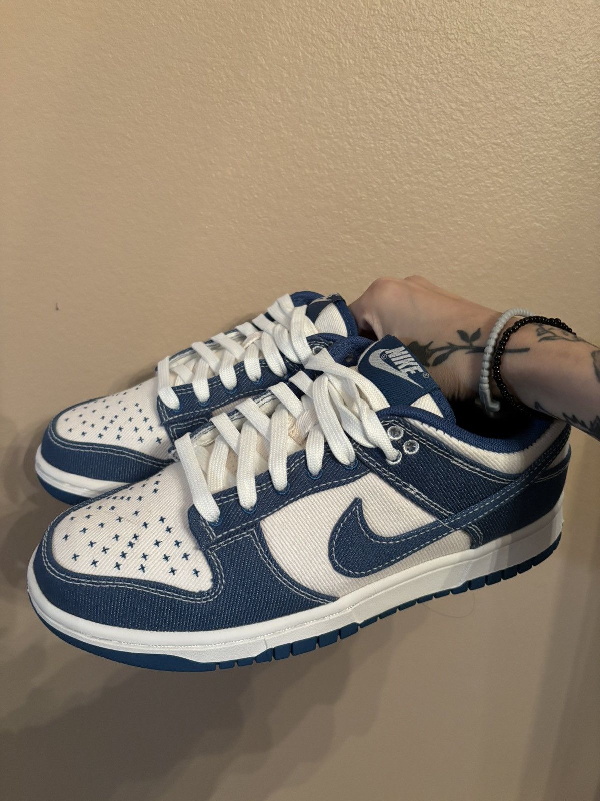 Nike Nike Dunk Low SE 'Sashiko - Industrial Blue' Size US 6.5 / EU 39-40 - 6 Thumbnail