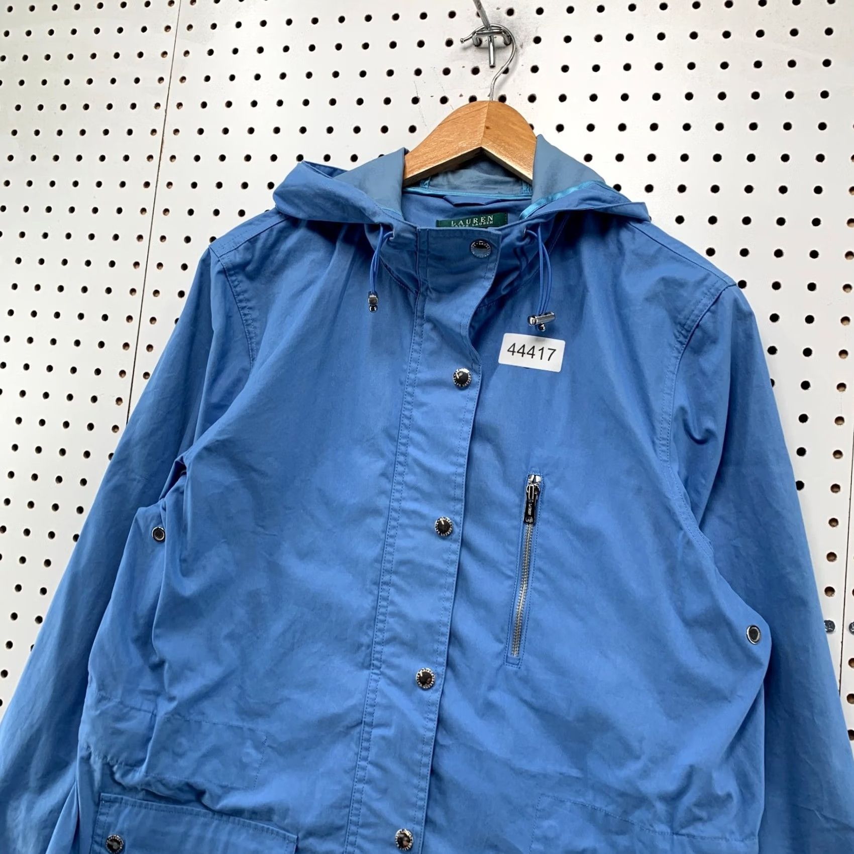 Ralph Lauren Lauren Ralph Jacket Womens L Blue Windbreaker Sky Hooded Lightweight Size L / US 10 / IT 46 - 4 Thumbnail