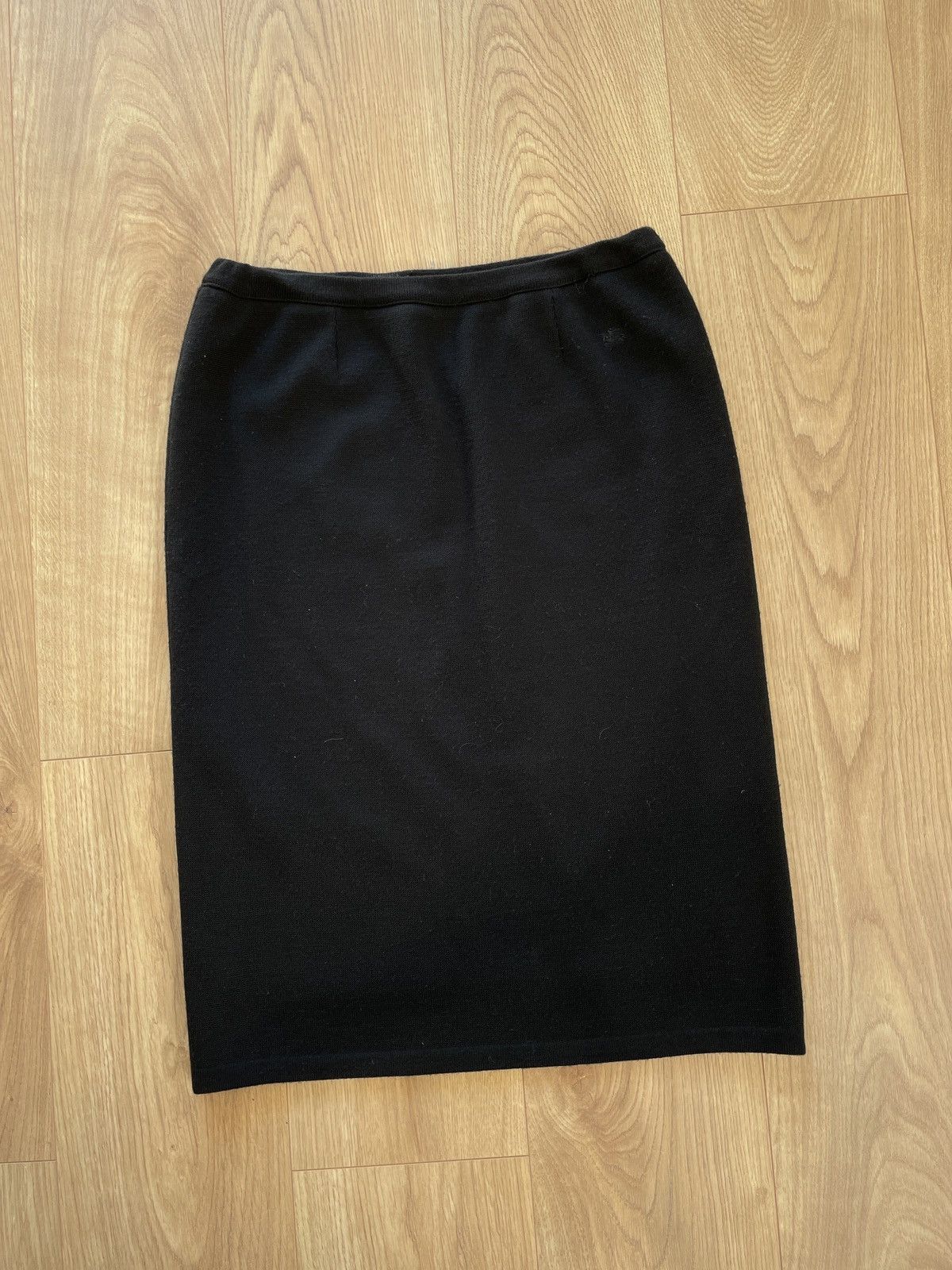 Burberry × Vintage Vintage Y2K burberry Classic Wool midi Skirt Size 32" / US 10 / IT 46 - 1 Thumbnail