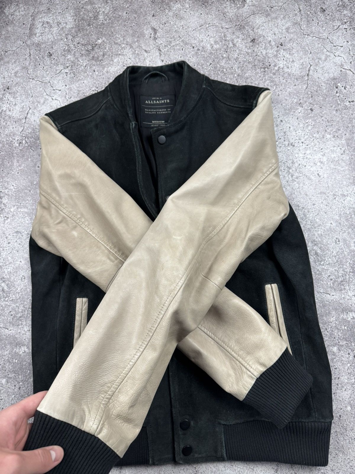Allsaints Allsaints Suede Leather Bomber Jacket Size US M / EU 48-50 / 2 - 12 Thumbnail