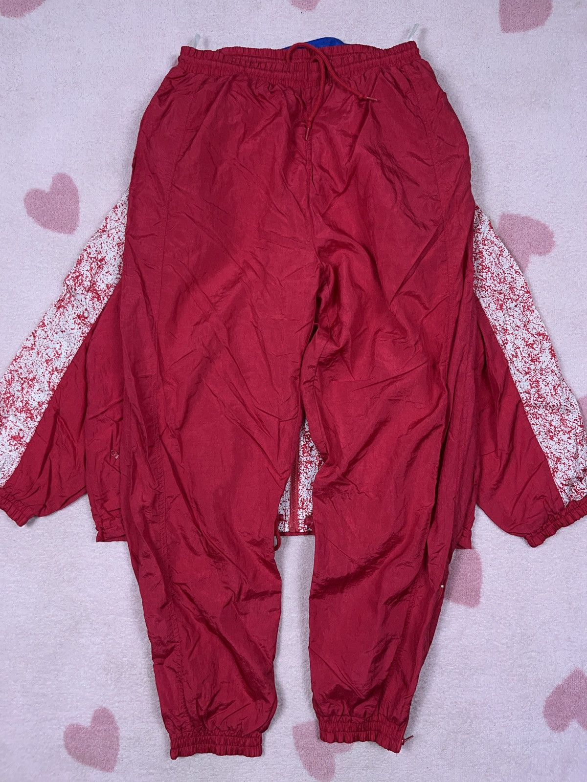 Japanese Brand × Vintage ➕ vintage red/blue spider man paint splatter tracksuit rave Size US L / EU 52-54 / 3 - 4 Thumbnail