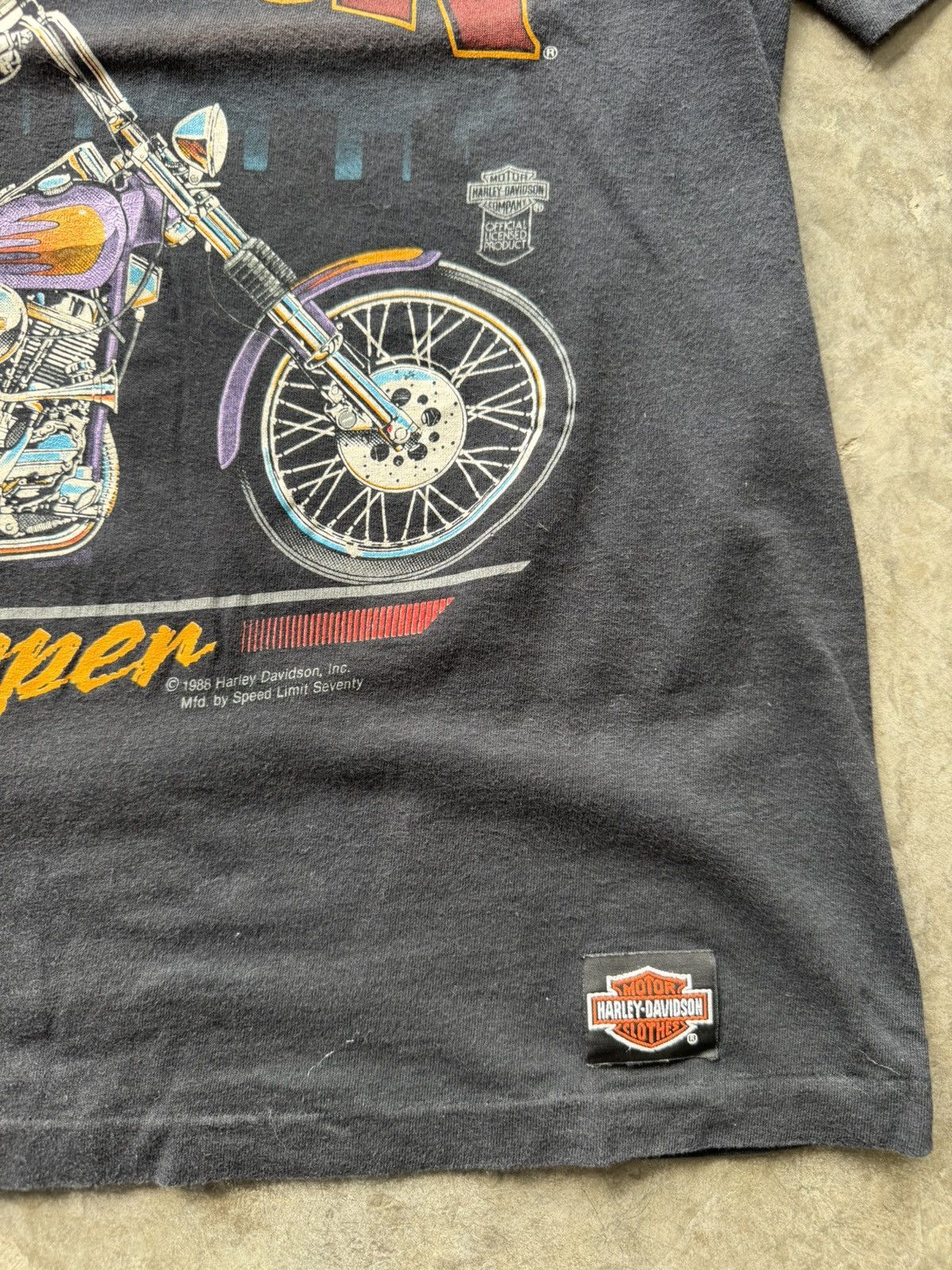 Harley Davidson × Vintage Vintage 1988 Harley Davidson Graphic Tee Custom True Vintage Size US L / EU 52-54 / 3 - 3 Thumbnail