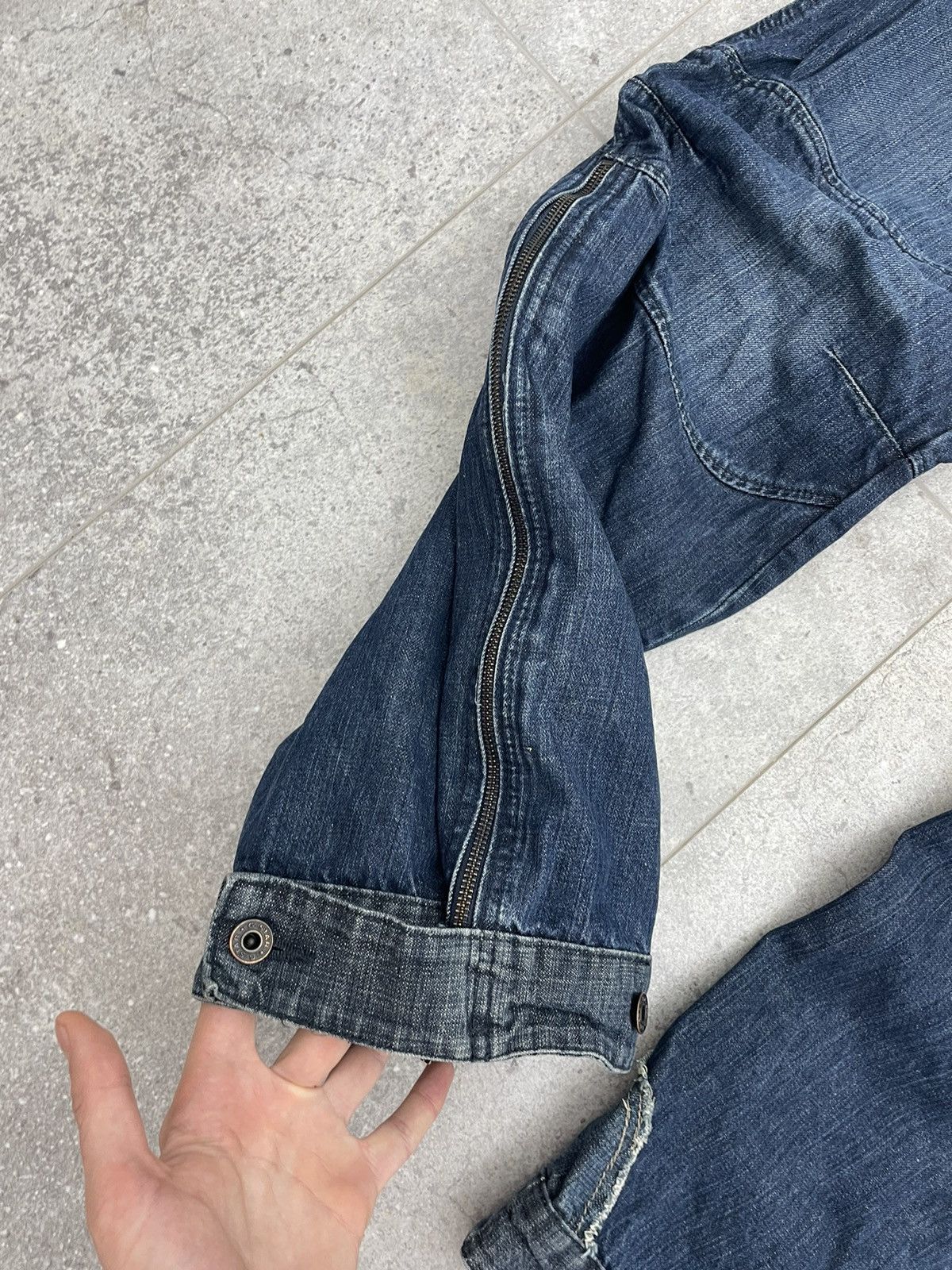 G-Star × Vintage Vintage G Star Raw jeans blue denim double knee patchwork Size US 34 / EU 50 - 9 Thumbnail