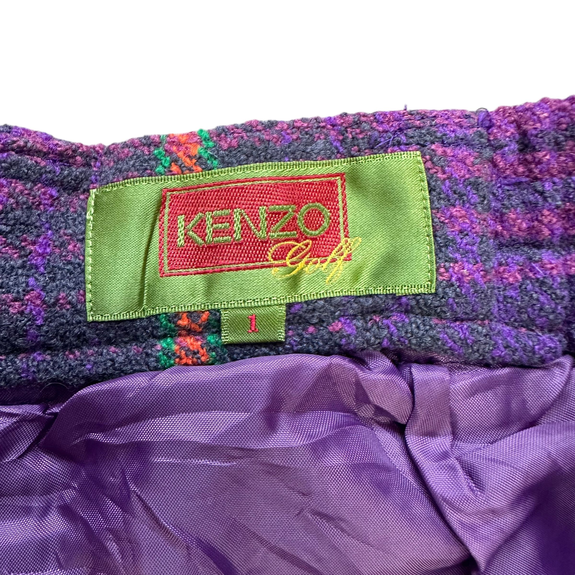 Kenzo KENZO Checked Purple Shorts Elastic Waist W23-26 #A61-1406 Size 26" / US 2 / IT 38 - 6 Thumbnail