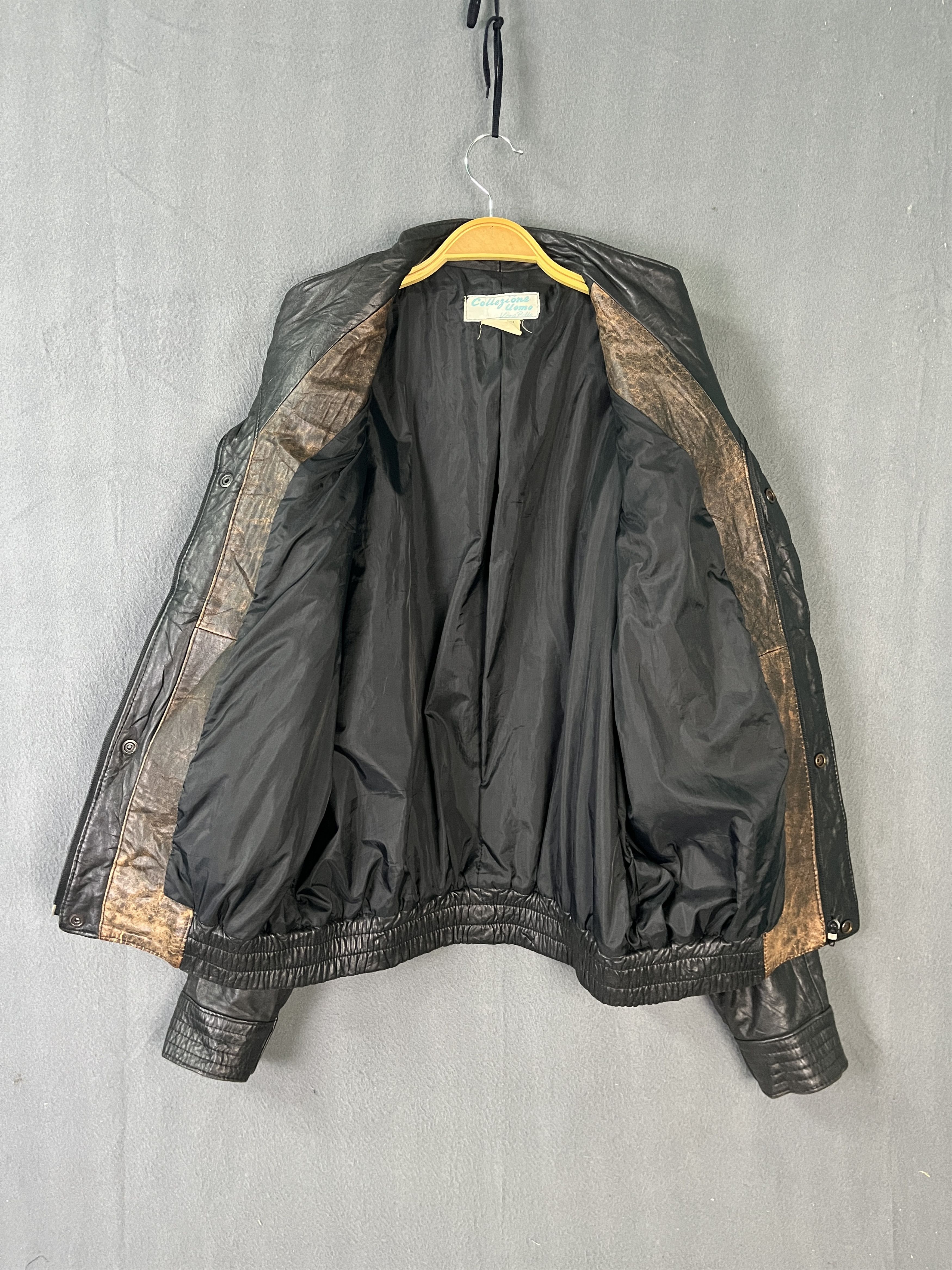 Genuine Leather Vintage Collezione Uomo Vera Pelle Leather Baggy Jacket Size US S / EU 44-46 / 1 - 8 Thumbnail