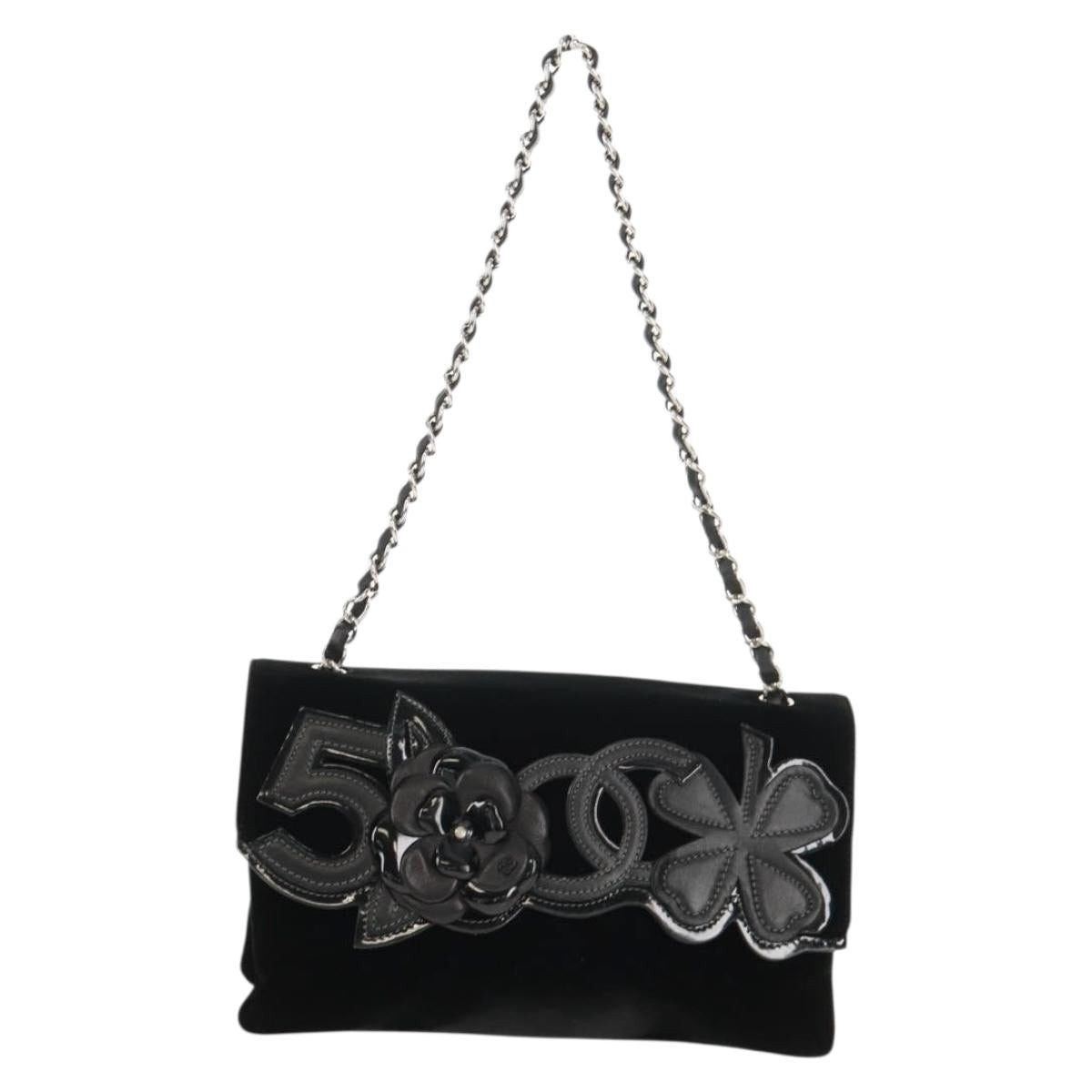 Chanel Chanel Chain Camellia No.5 Shoulder Bag Velour Size ONE SIZE - 2 Thumbnail