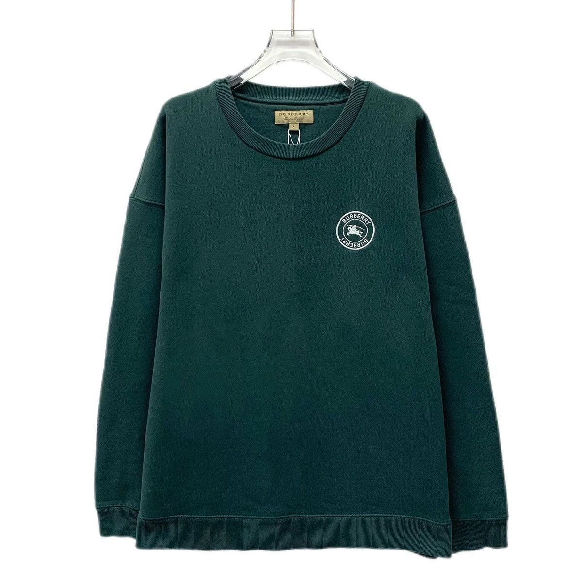 Burberry Burberry Dark Green Logo Horse Long Sleeve Sweatshirt K26WX Size US L / EU 52-54 / 3 - 1 Thumbnail