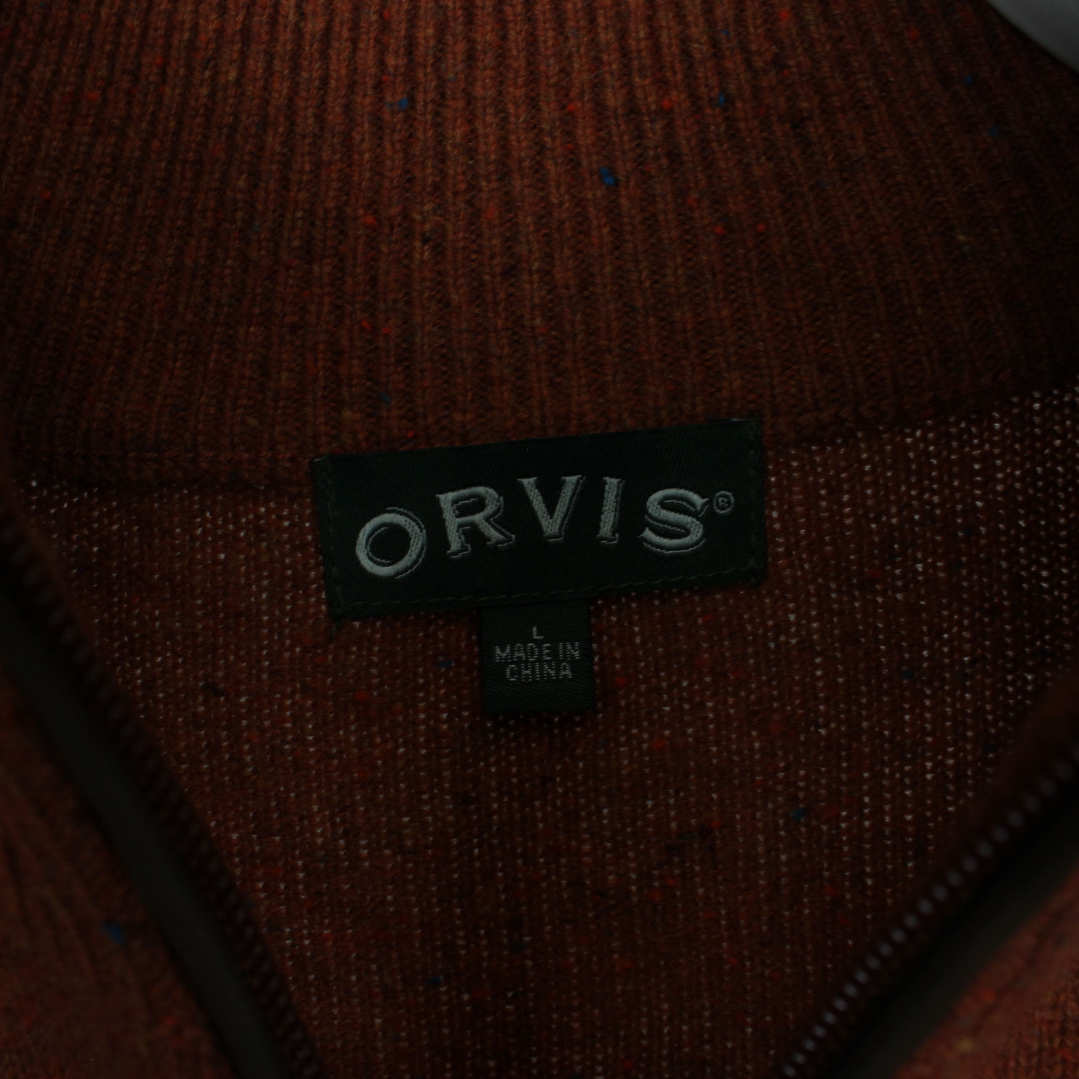 Orvis Orvis sweater jumper zip orange wool L vintage Size US L / EU 52-54 / 3 - 5 Thumbnail