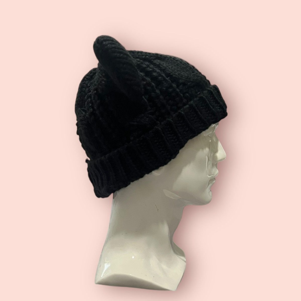 Japanese Brand VINTAGE CAT EARS KNITTED BEANIE Size ONE SIZE - 6 Thumbnail