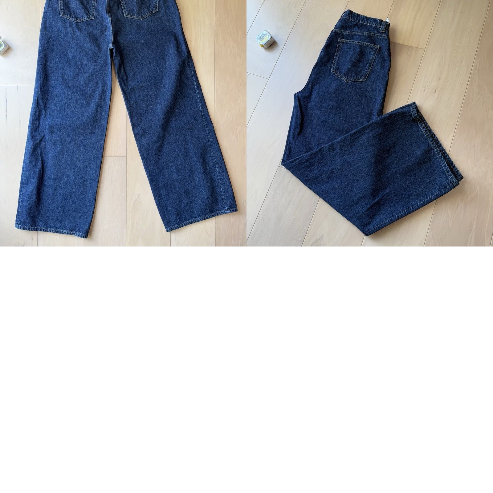 Reformation Reformation Jeans Womens 31 Blue Miami Pleated Trouser Women Dark Wash Wide Leg Glam Size 24" / US 00 / IT 34 - 8 Thumbnail