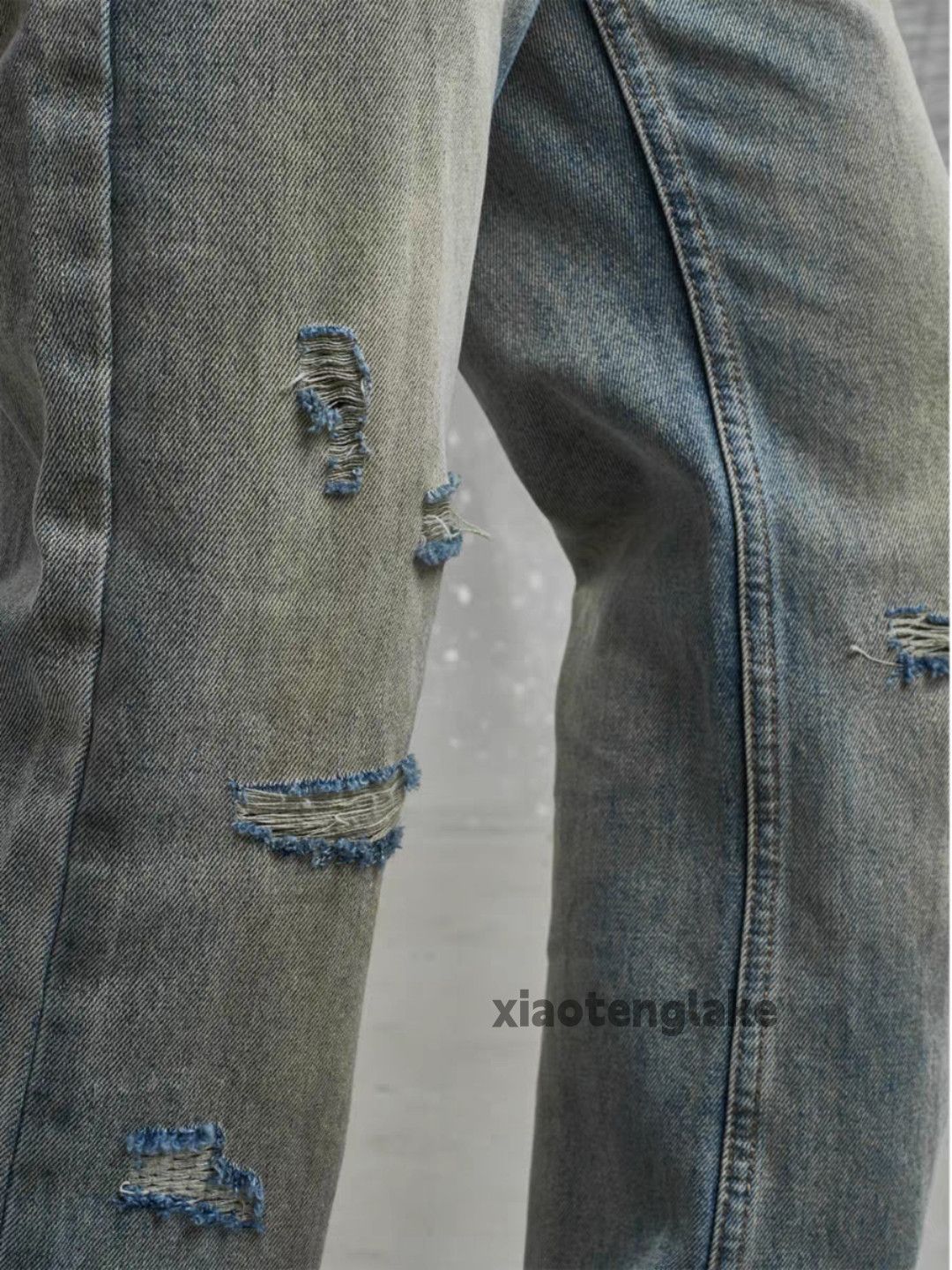 Jean × Vintage washed faded yuppie rusty damaged cleanfit jeans Size US 34 / EU 50 - 7 Thumbnail