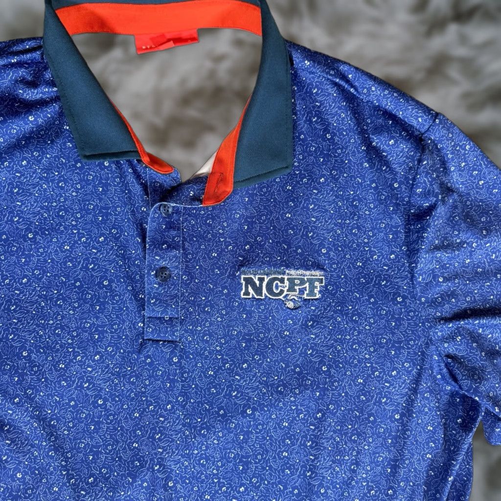 Vintage RedVanly Floral Golf Polo Shirt Mens XL North Caldwell Police Logo Blue Size US XL / EU 56 / 4 - 1 Thumbnail