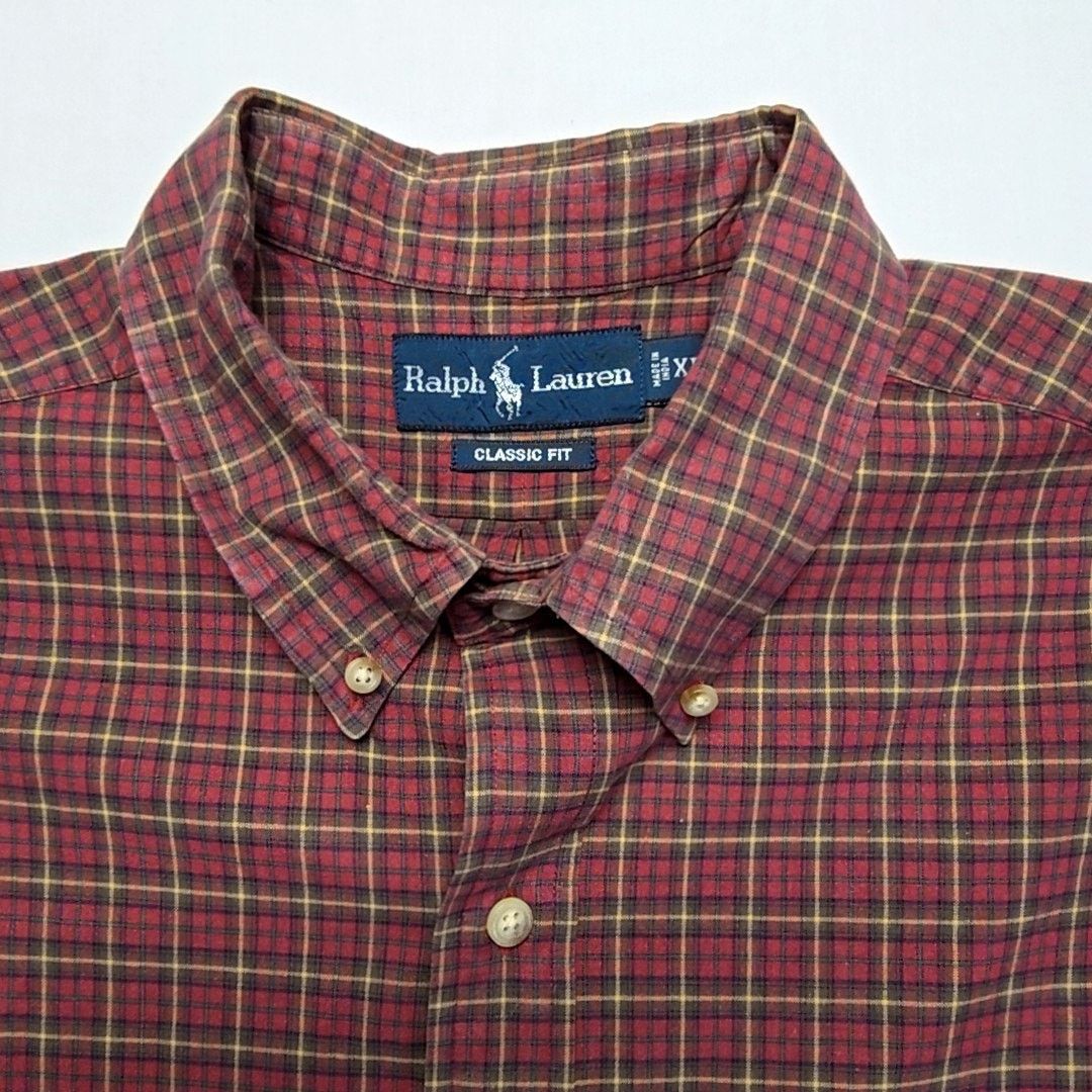 Ralph Lauren Ralph Lauren Classic Fit Plaid Shirt Red Checkered XL Size US XL / EU 56 / 4 - 6 Thumbnail