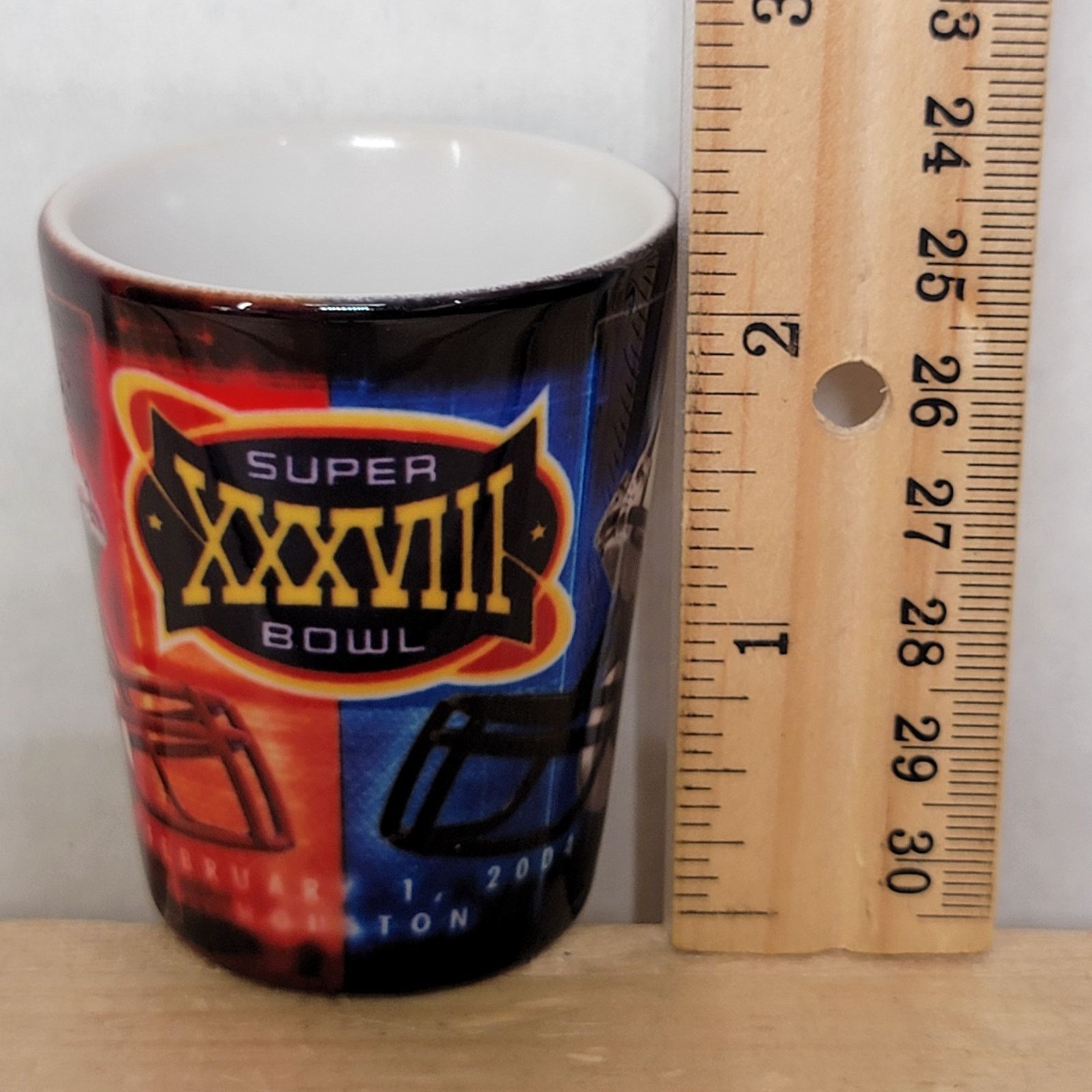 NFL VINTAGE Superbowl XXXVIII Shot Glass Feb. 1, 2004 Houston Tx Size ONE SIZE - 8 Thumbnail