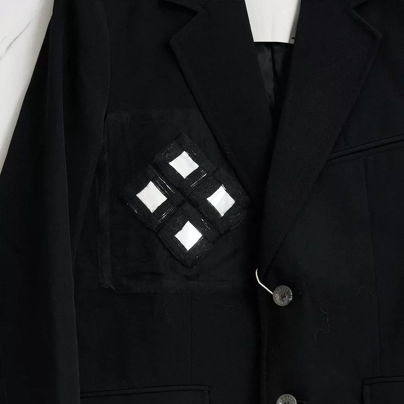 Song For The Mute Song For The Mute Pure black decal suit Size 46R - 3 Thumbnail