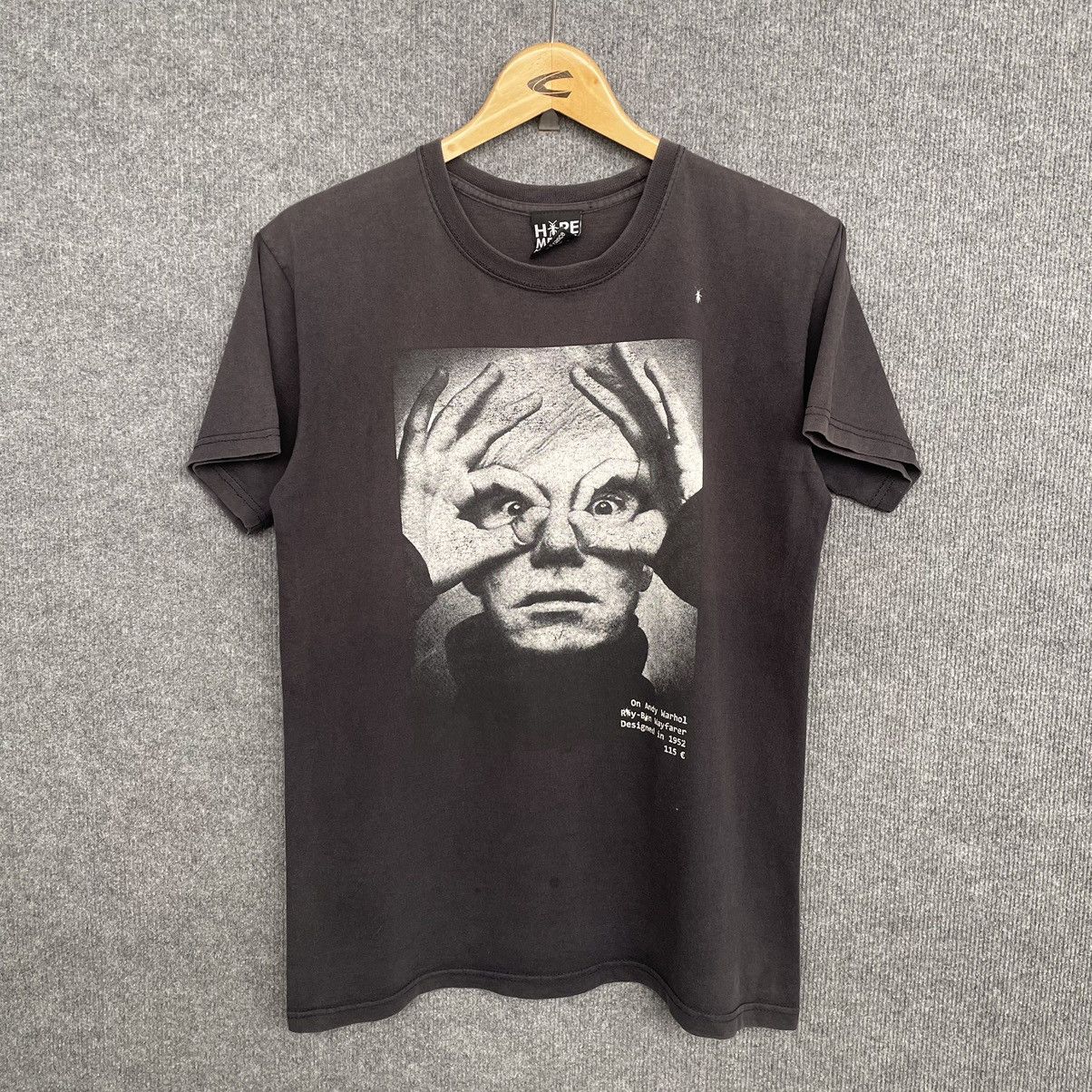 90s Andy Warhol Rayban Wayfarer Pop Art Faded Black Tee