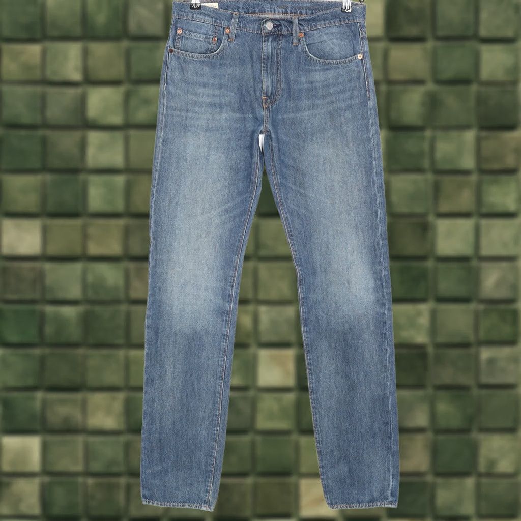Levi's VINTAGE Levi’s 502 PREMIUM Big E Tapered Jeans Men 32/36 Blue 5-Pocket Design Denim Cotton Elastane Regular Rise Mid 10-12in Size US 32 / EU 48 - 1 Thumbnail