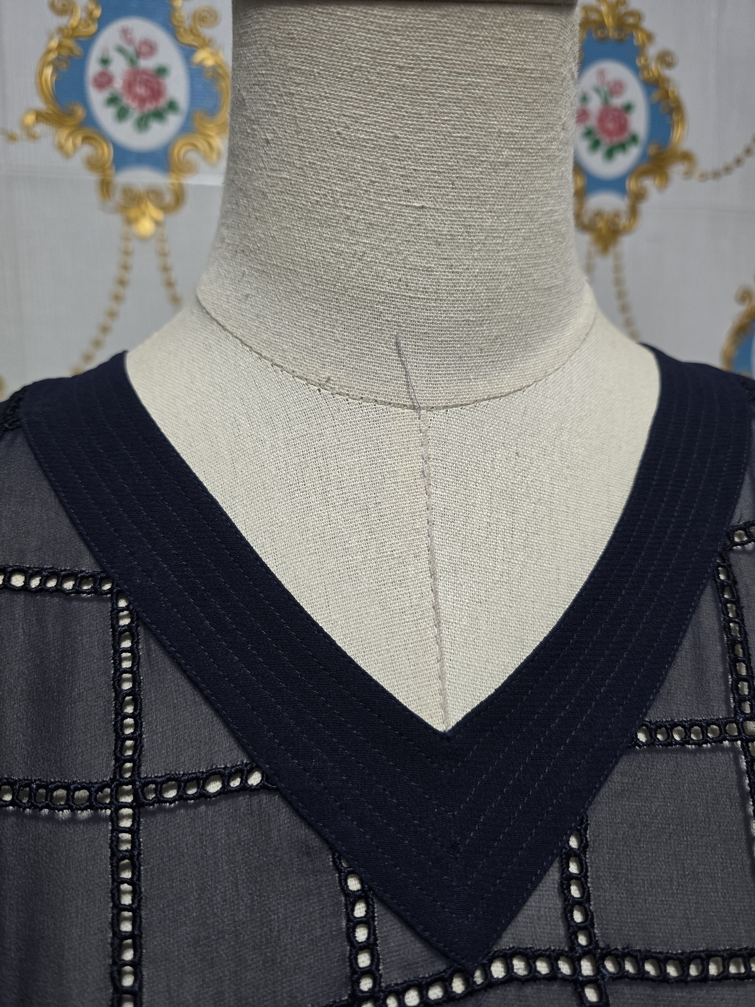 Versace VERSACE ISTANTE vintage 90' navy blue top Size M / US 6-8 / IT 42-44 - 3 Thumbnail