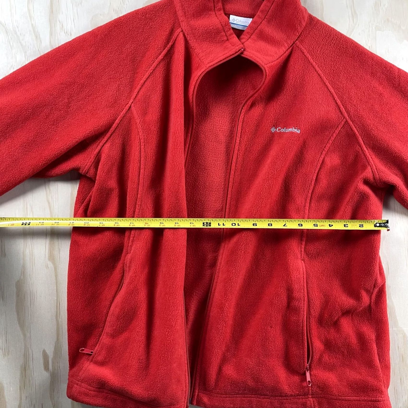 Vintage Columbia Fleece Jacket Womens 2X Red Full Zip Pockets Collared Casual Outdoor Jacket Size XXL / US 16-18 / IT 52-54 - 3 Thumbnail