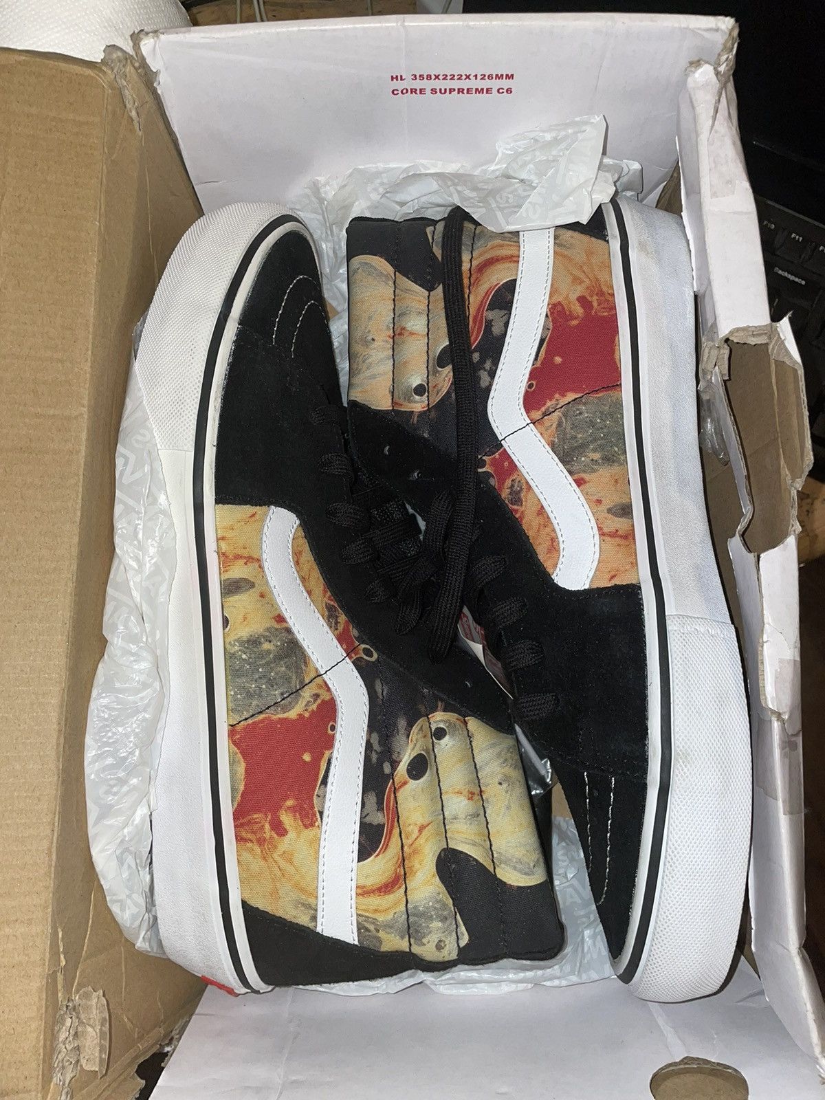 Supreme × Vans Supreme Blood ad Semen High Top Sneakers Size US 12 / EU 45 - 2 Thumbnail