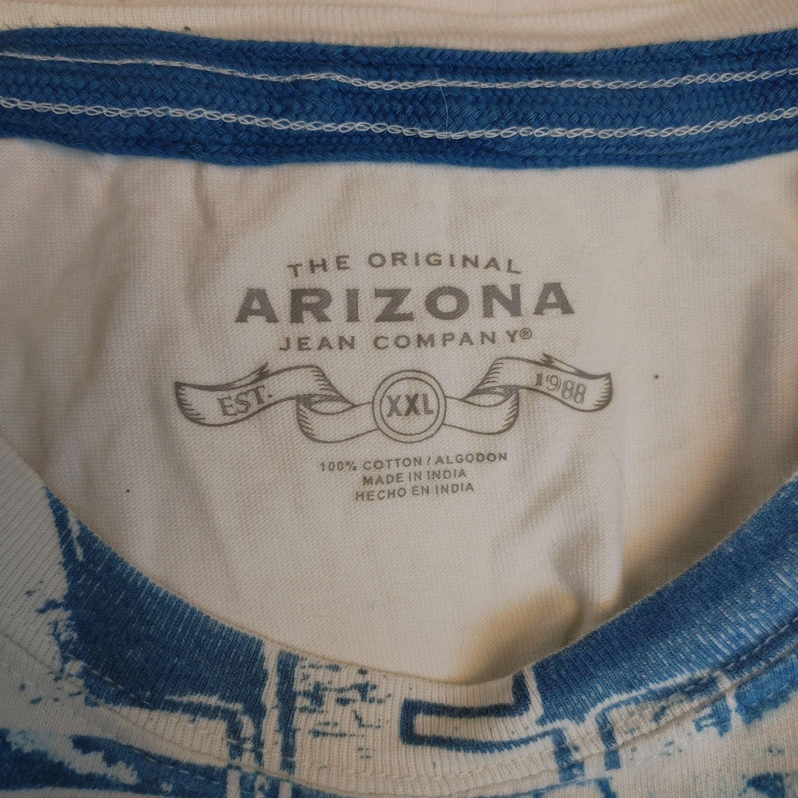 Arizona Jean Co. The Original Arizona Jean Women's XXL White/Blue Stripe Tee Size XXL / US 16-18 / IT 52-54 - 3 Thumbnail