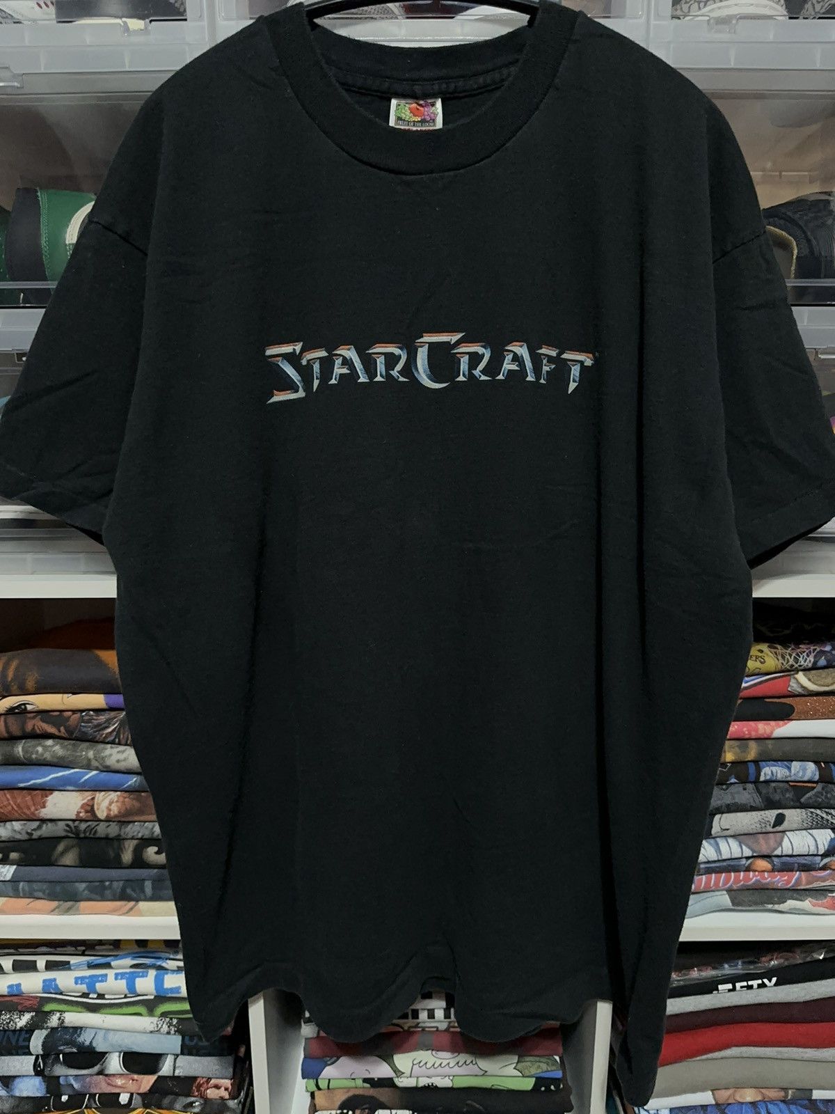 image of Playstation x Vintage 90's Blizzard Starcraft Video Game Promo Tee XL in Black, Men's