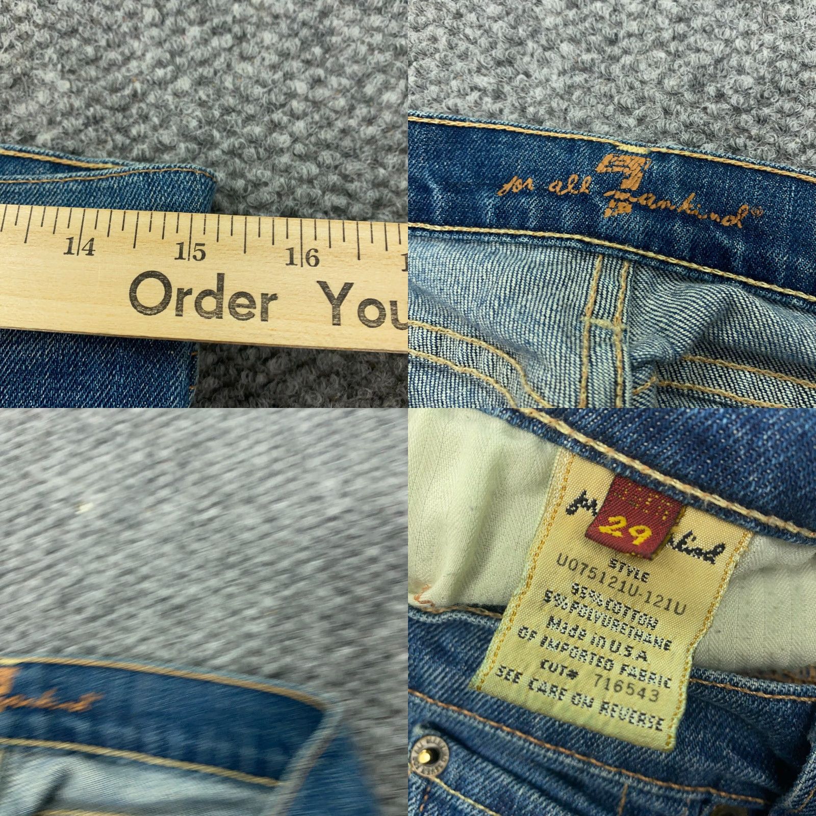 7 For All Mankind 7 For All Mankind Jeans Womens Size 29 Blue Low-Rise Bootcut Faded Size 30" / US 8 / IT 44 - 8 Thumbnail