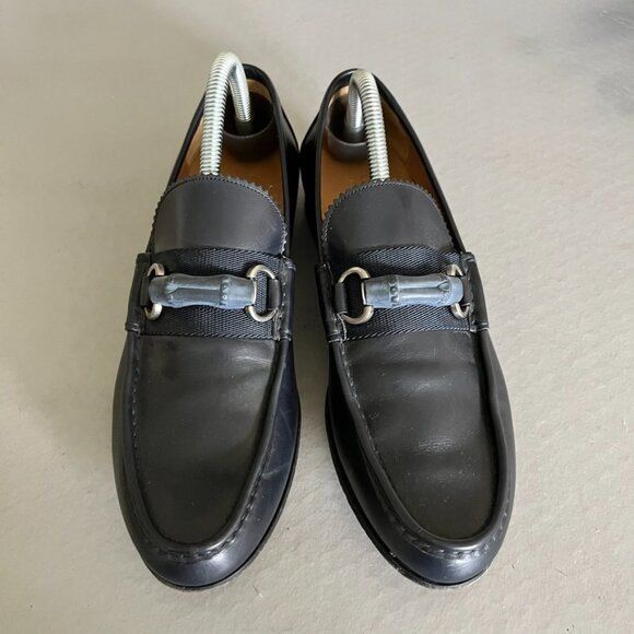 Gucci Gucci Leather Bamboo Horsebit Slide Loafers Slip Ons Size US 6 / EU 39 - 3 Thumbnail