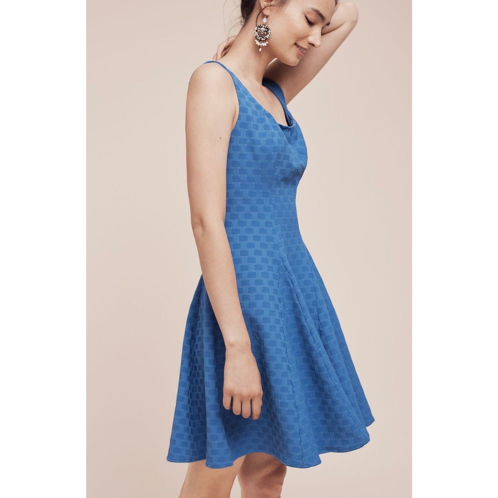 Anthropologie New Anthropologie Bleu de Jour Textured Mini Dress E Franco Size XS / US 0-2 / IT 36-38 - 2 Thumbnail