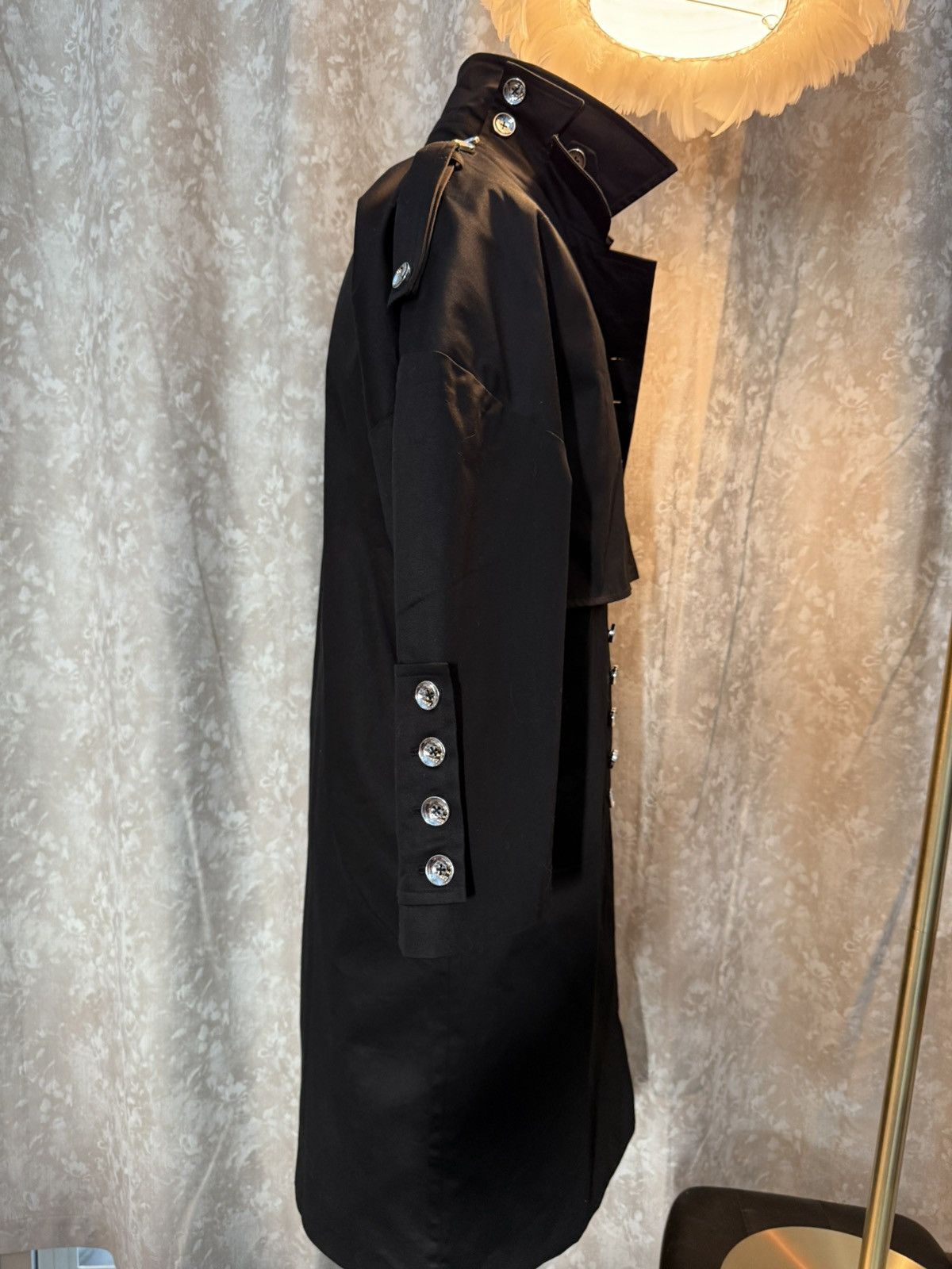 Other Gothic Military-Style Black Trench Coat – Bold Statement Size US L / EU 52-54 / 3 - 8 Thumbnail