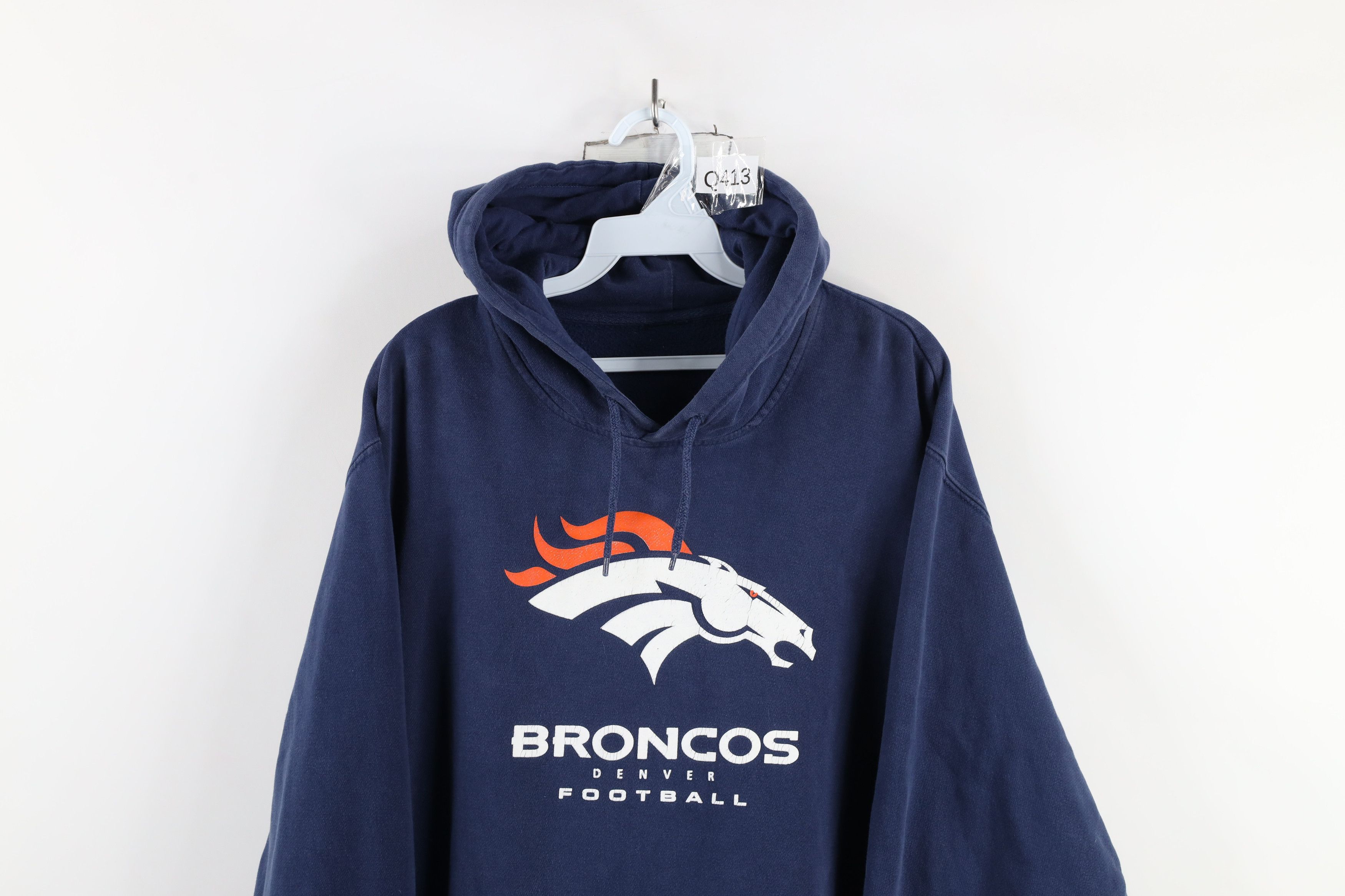 Vintage Vintage Spell Out Denver Broncos Football Hoodie Sweatshirt Size US L / EU 52-54 / 3 - 2 Thumbnail