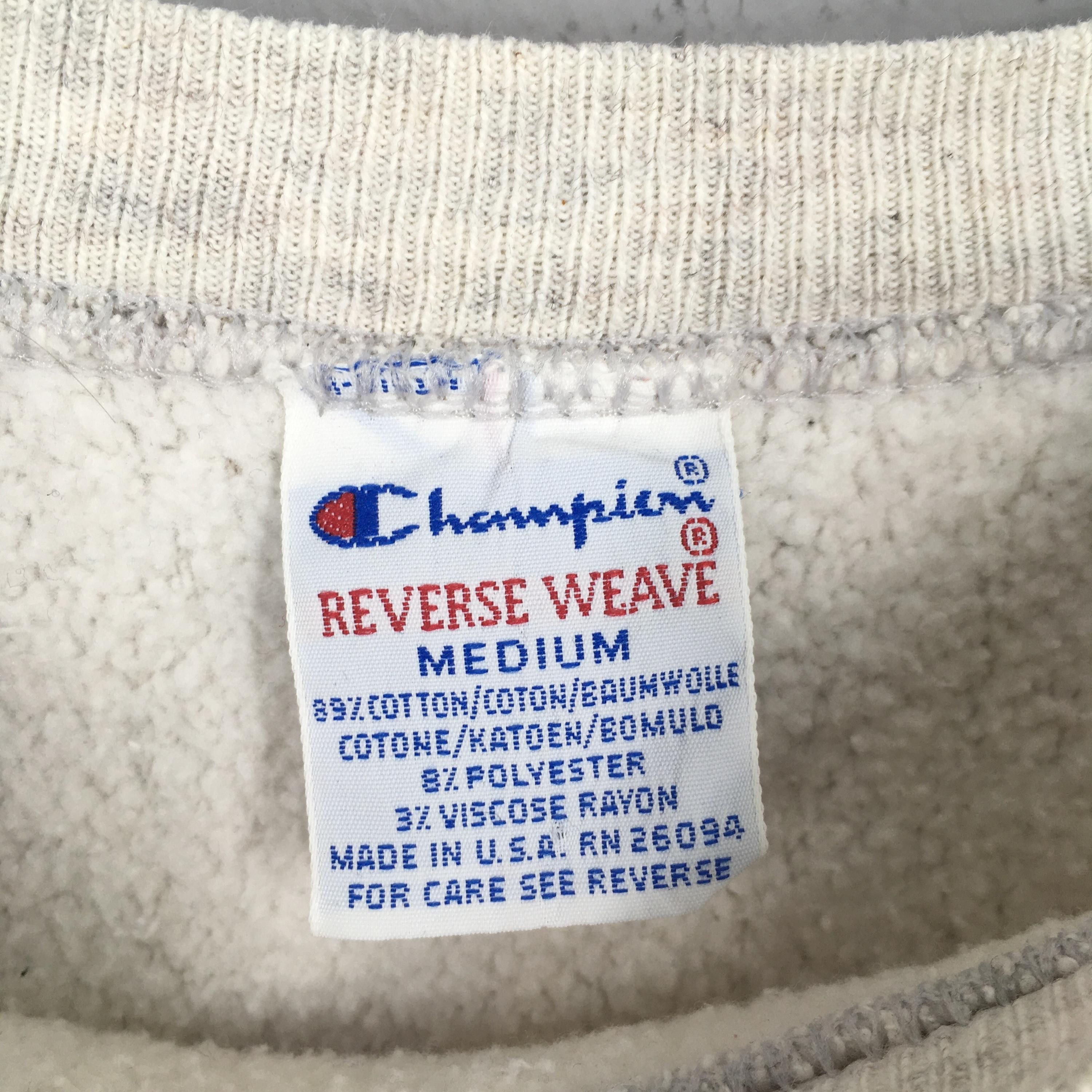 Champion × Vintage Vintage 90s Champion Reverse Weave Gray Sweatshirt Medium Size US M / EU 48-50 / 2 - 5 Thumbnail