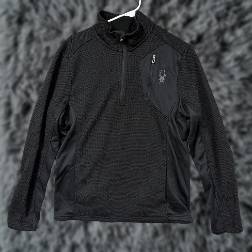 Spyder Spyder Pullover Mens M Black 1/4 Zip Thermal Fleece Ski Hiking Gorpcore Shirt Size US M / EU 48-50 / 2 - 1 Thumbnail