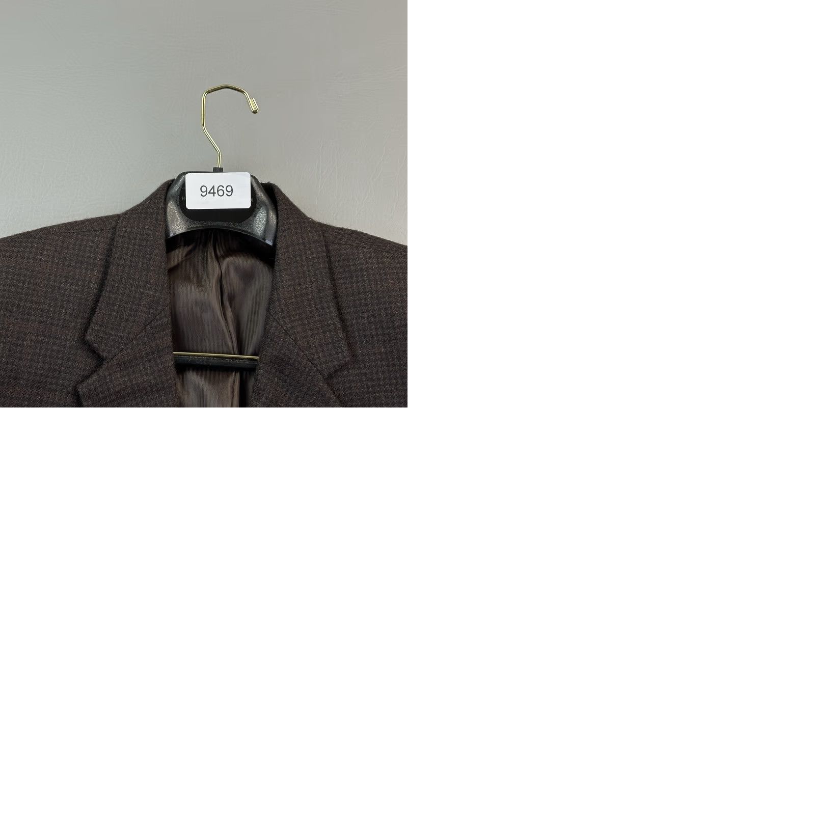 Vintage Alan Flusser Sport Coat Mens 44R Brown Plaid Wool Cashmere Blazer Jacket Casual Size 44R - 11 Thumbnail