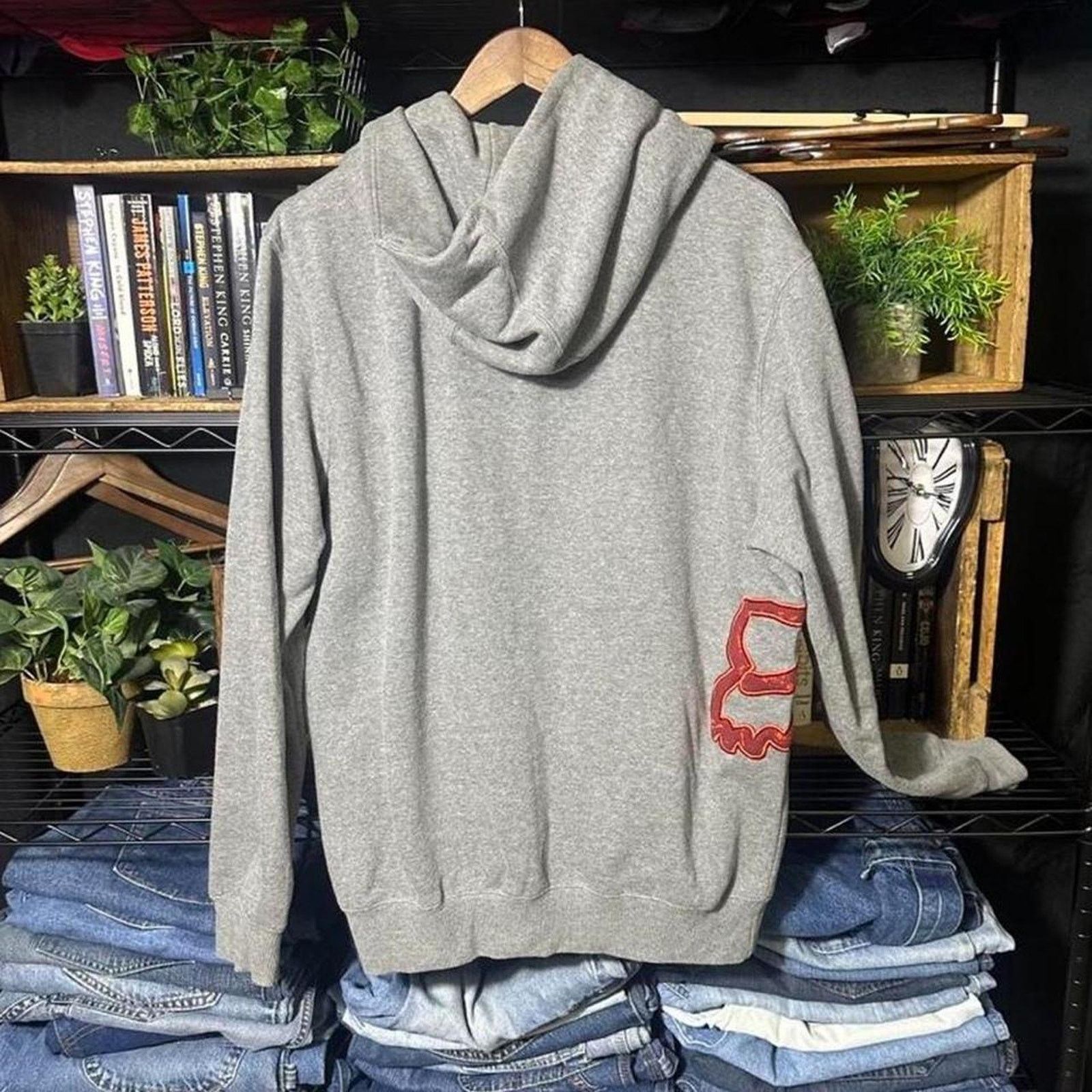 Fox Racing Vintage Y2K Fox AOP Hoodie Grey Racing Skater Sweatshirt Size US L / EU 52-54 / 3 - 2 Thumbnail