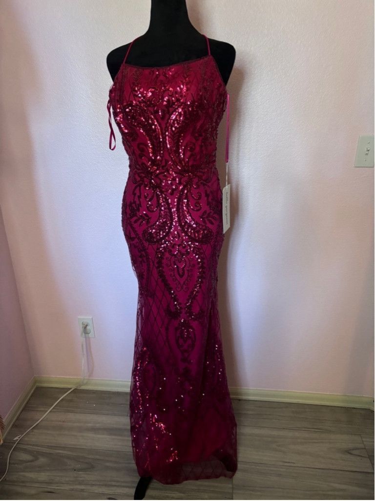 Propper Women's PromGirl Pink Sequin Prom Dress Size 4 Size S / US 4 / IT 40 - 4 Thumbnail