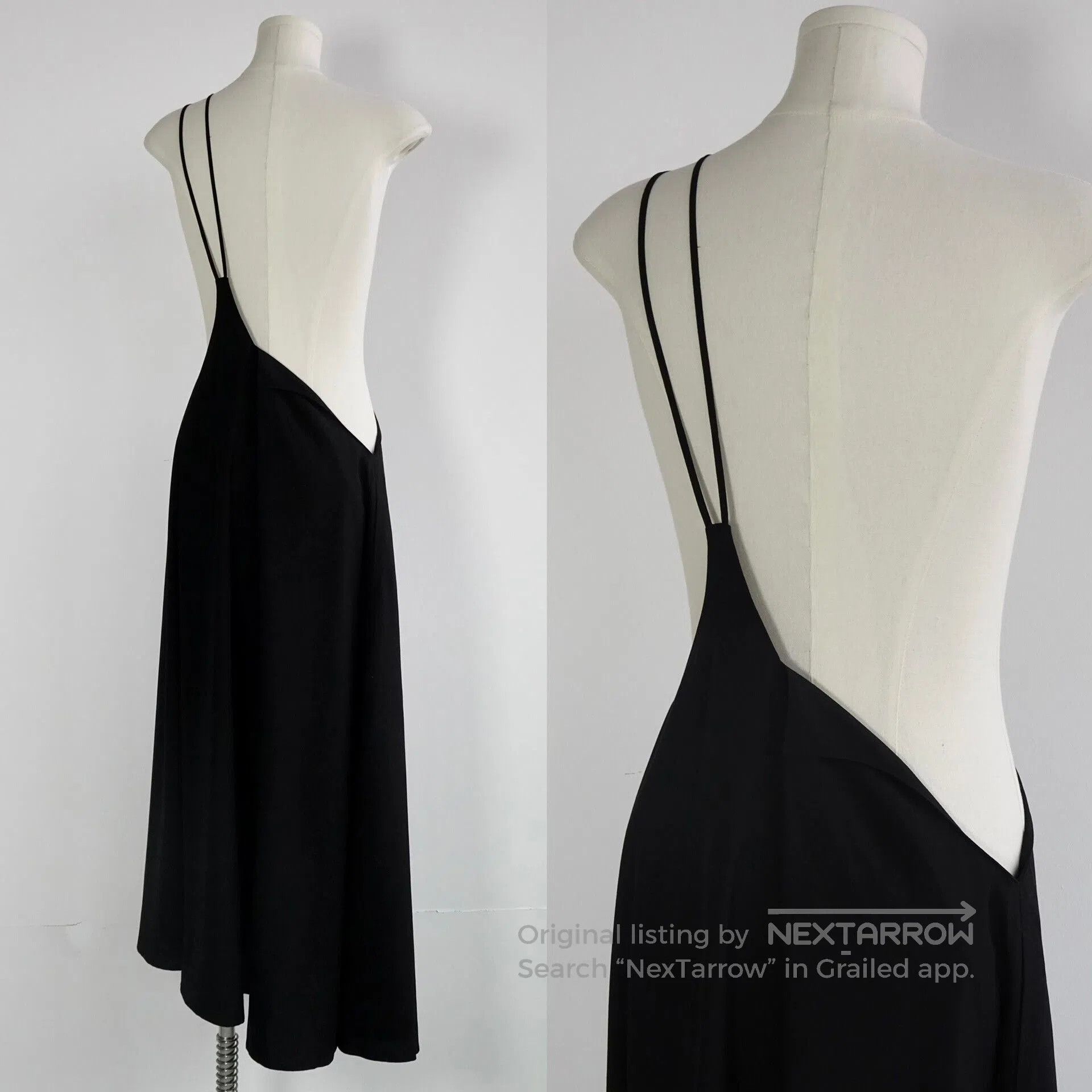 Limi Feu Asymmetrical Black Slip Dress. Size M / US 6-8 / IT 42-44 - 8 Thumbnail