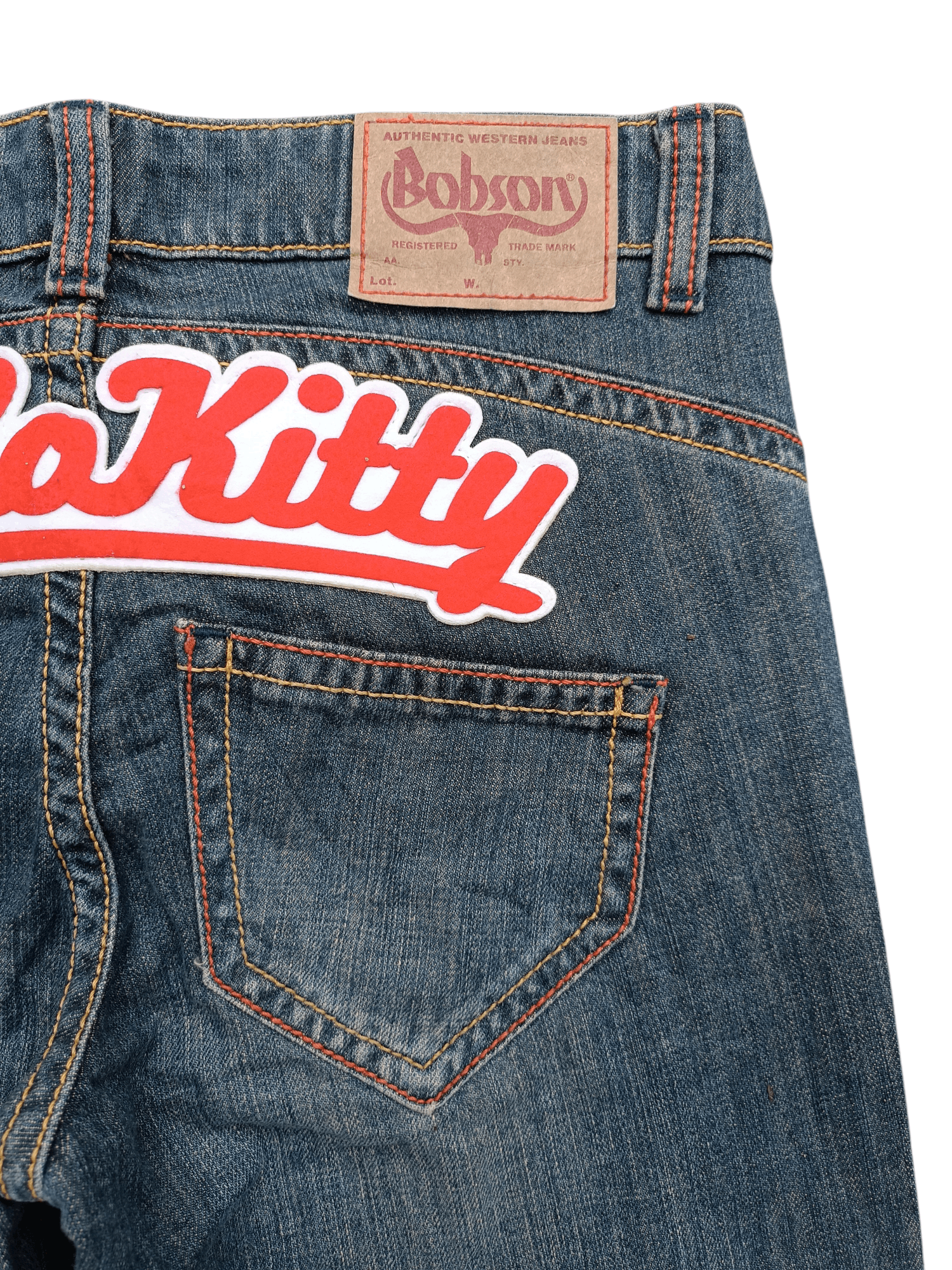 Vintage VINTAGE FLARED 🔥 HELLO KITTY x BOBSON EMBROIDERY JEANS Size US 31 - 9 Thumbnail