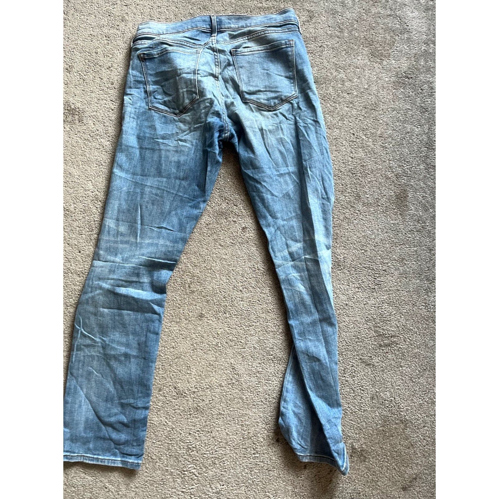 Banana Republic Banana Republic Premium Denim Jeans Straight Leg 28 Women Distressed Blue Cotton Blend Spandex 5-Pocket Regular Mid Rise Belt Loops Inseam 29.5 in Size 28" / US 6 / IT 42 - 3 Thumbnail
