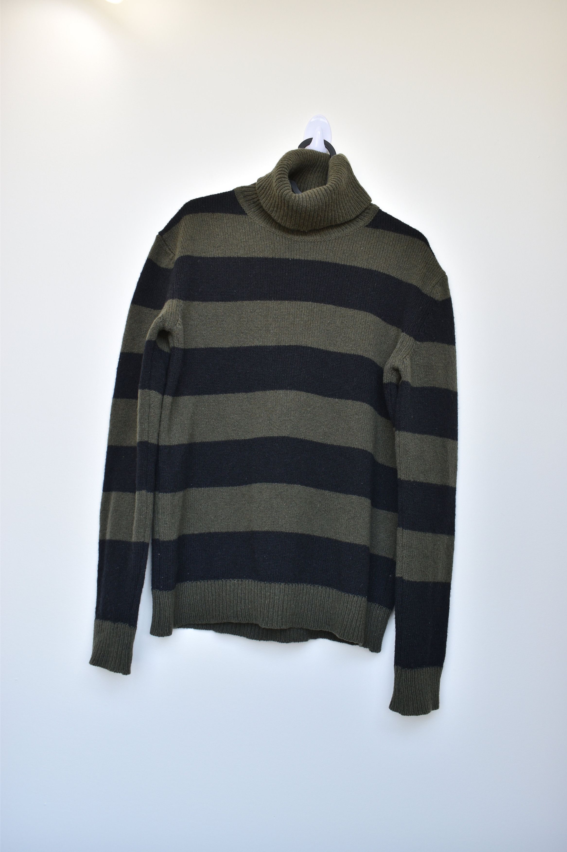 Raf Simons Raf Simons AW01-02 Riot Riot Riot Striped Turtleneck Sweater ...