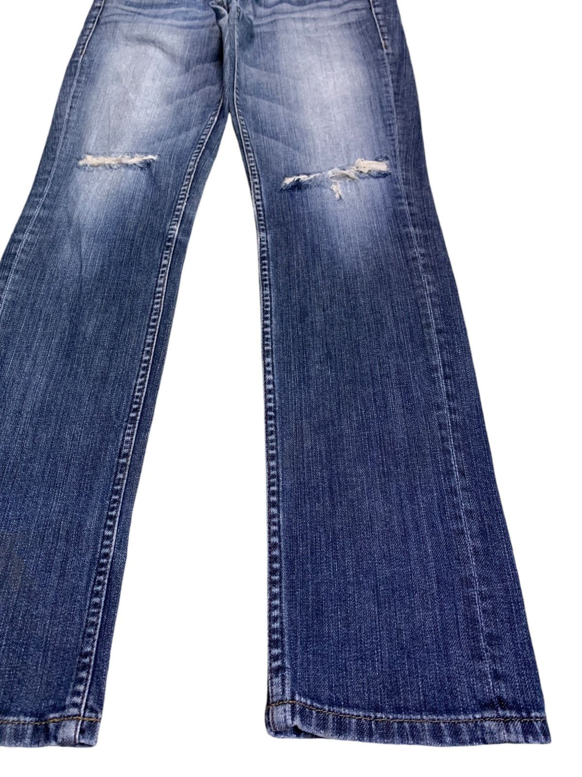 Designer × Marithe + Francois Girbaud Vintage Girbaud Faded Wash Distressed Slim Jeans Size 30" / US 8 / IT 44 - 7 Thumbnail