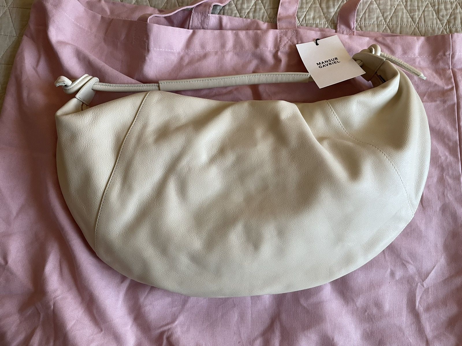 Mansur Gavriel Fortuna Hobo Shoulder Bag in Jasmine Size ONE SIZE - 6 Thumbnail