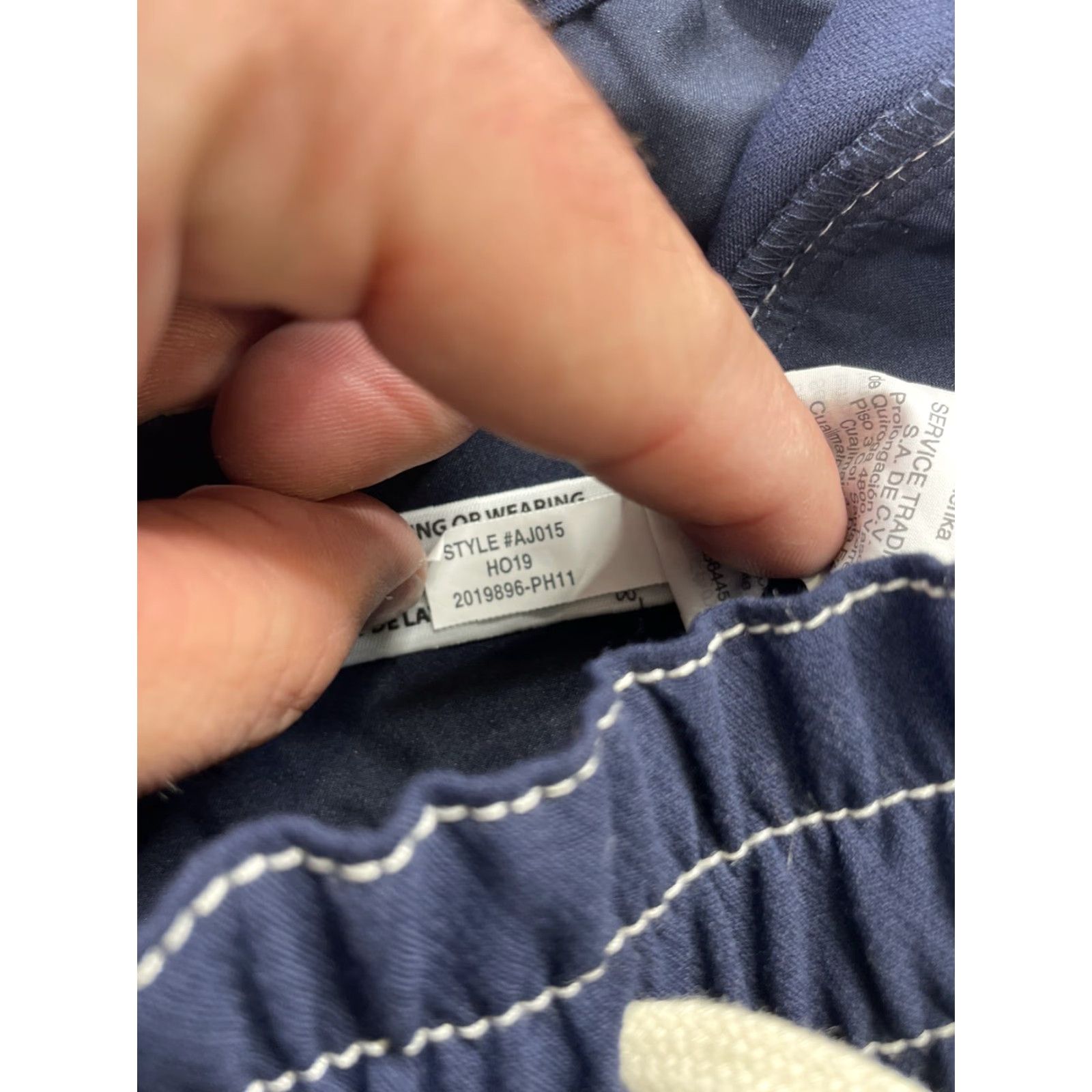 J.Crew J.CREW Pants Drapey Drawstring Navy Blue Women’s M Straight Ankle Pocket Quick Dry Stretch Breathable Elastic Waist Travel Casual Business Size 32" / US 10 / IT 46 - 6 Thumbnail