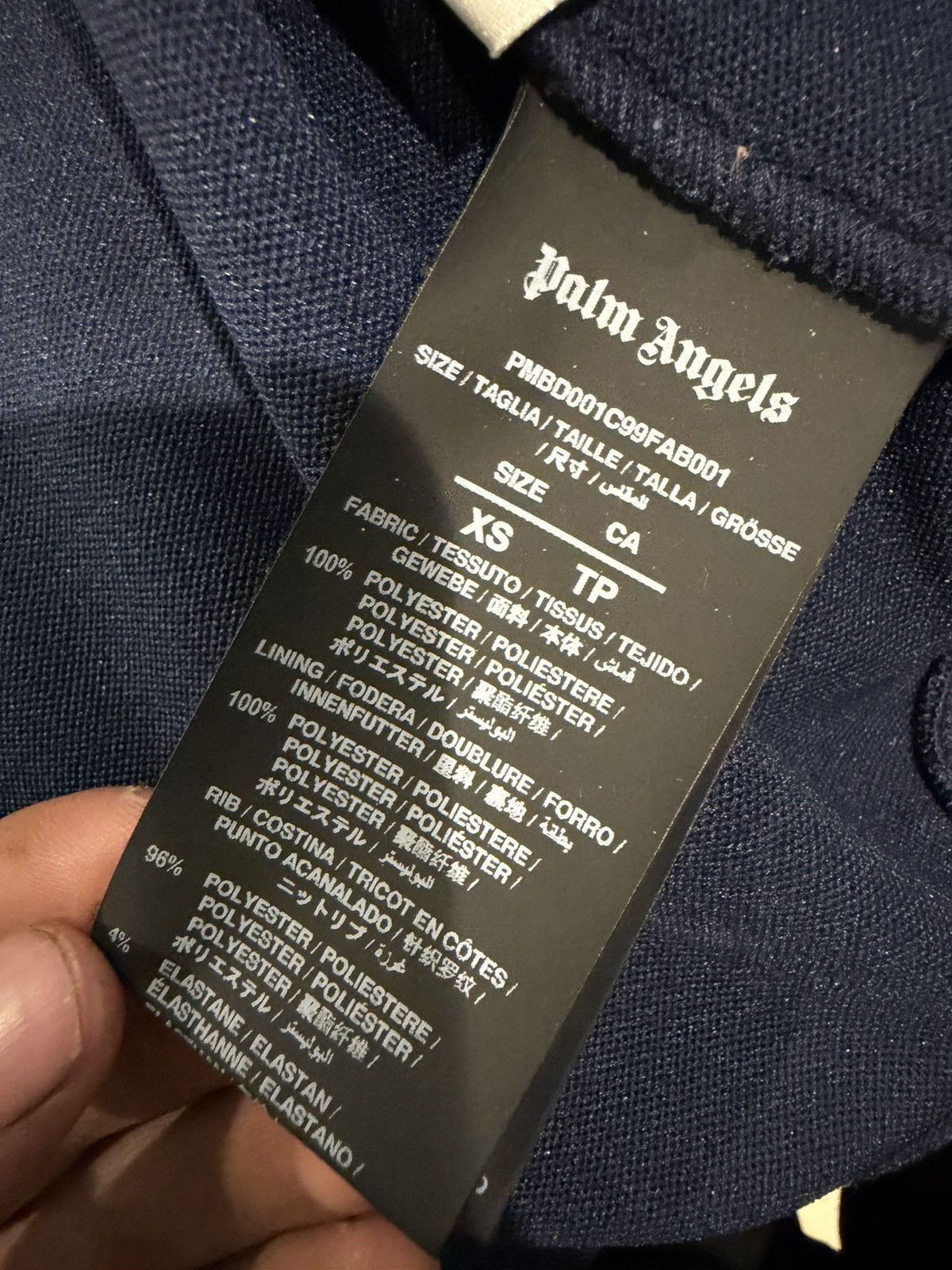 Palm Angels Palm Angels Classic Track Jacket Navy/White - Full Zip Size US XS / EU 42 / 0 - 7 Thumbnail