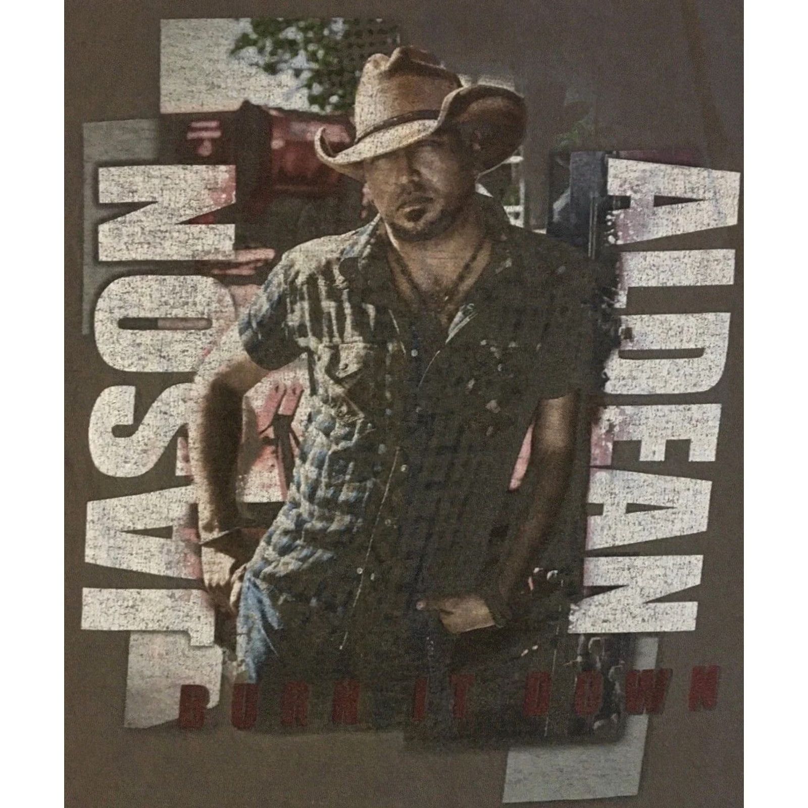 Vintage VINTAGE Jason Aldean 2015 Tour Faded Shirt S Cowboy Concert Biker Grunge AOP 90s Y2K Shirt Mens Brown 70s 80s Band Music Tour Concert George Strait Size US S / EU 44-46 / 1 - 3 Thumbnail