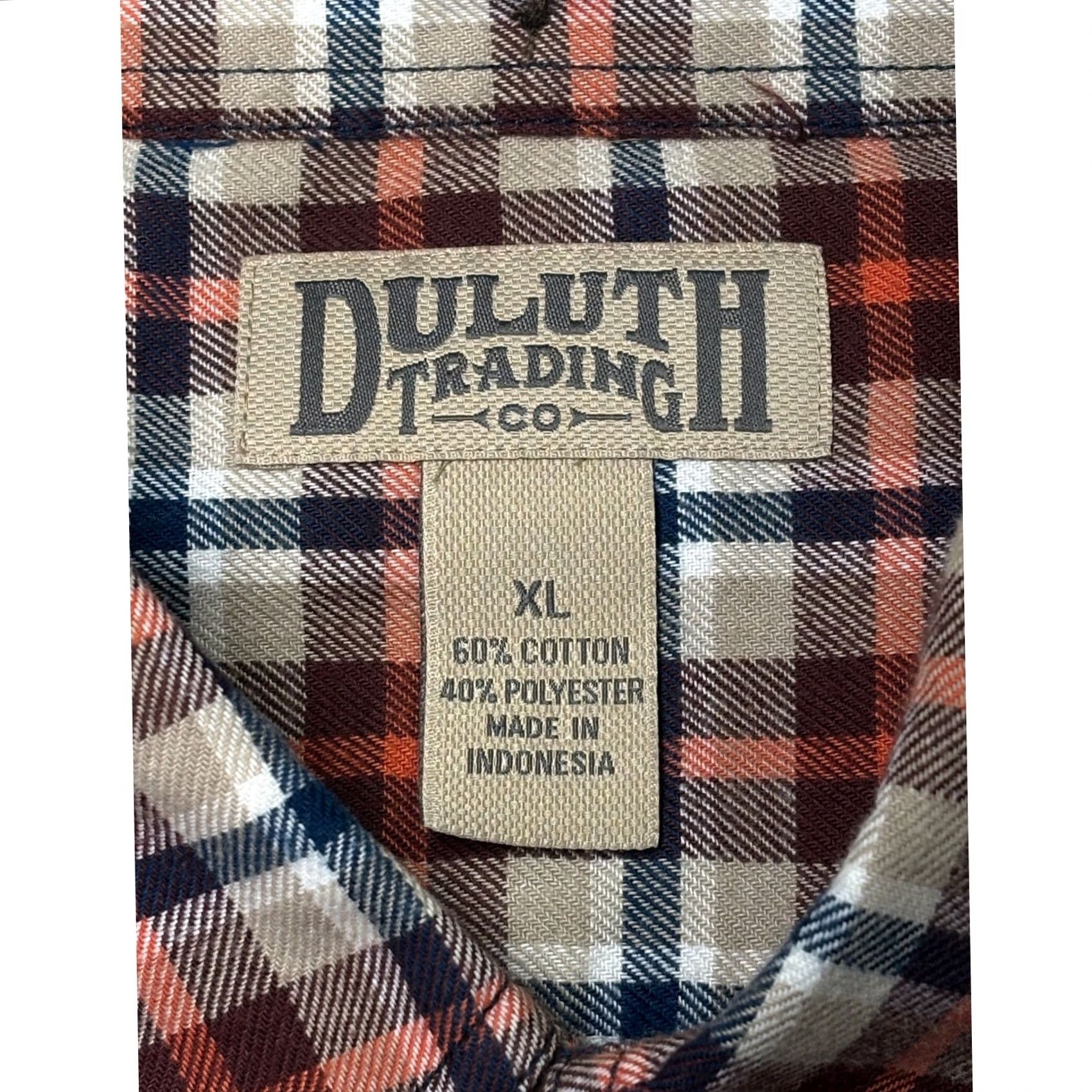 Duluth Trading Company Duluth Trading Co Mens Flannel Shirt Plaid Long Sleeve Button Up XL Red Cotton Polyester Button-Down Pocketed Vintage No Size US XL / EU 56 / 4 - 4 Thumbnail