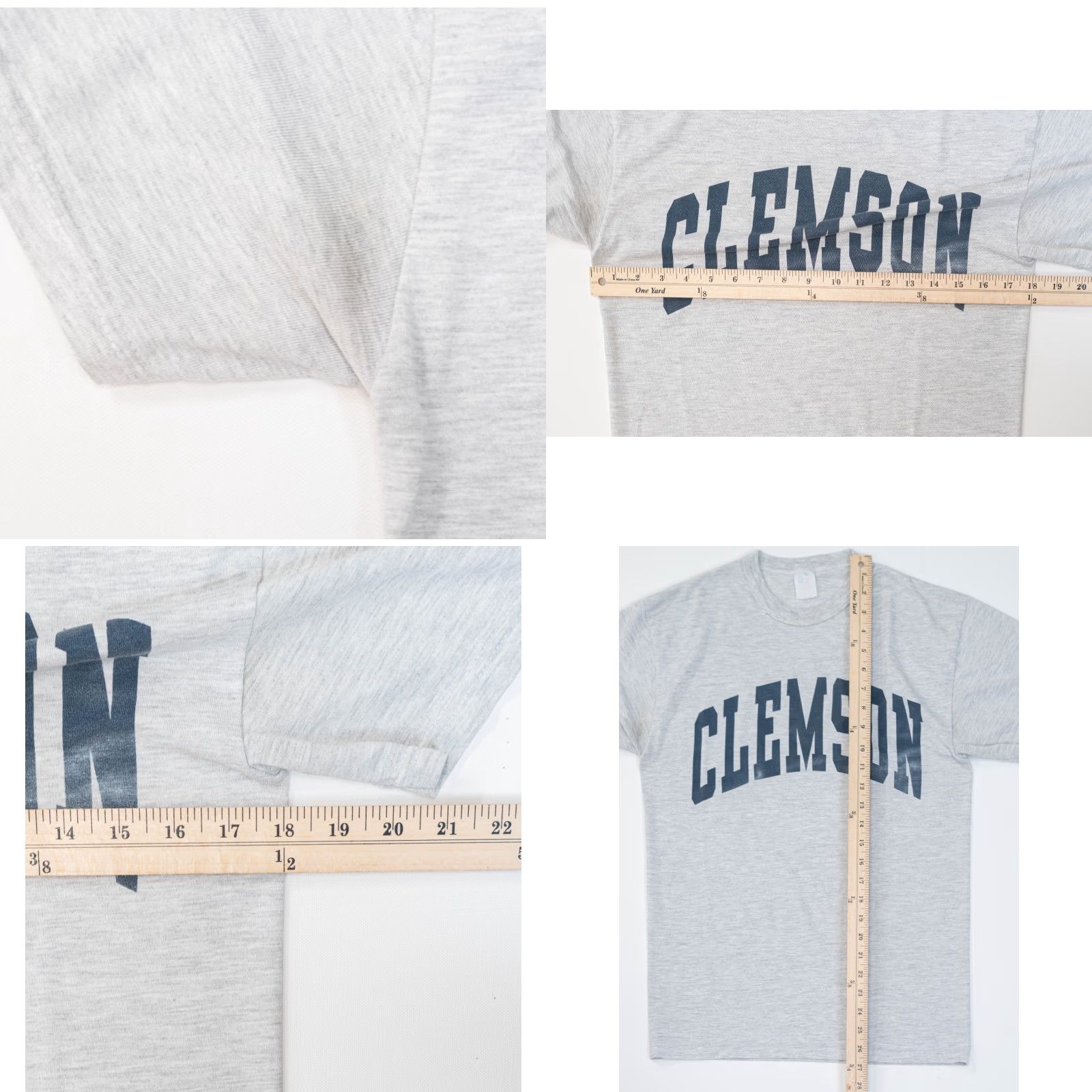 Russell Athletic VINTAGE Clemson Tigers Shirt Russell Athletic Men's S Gray 90s University NCAA College T-Shirt Crew Neck Short Sleeve Logo Size US S / EU 44-46 / 1 - 8 Thumbnail