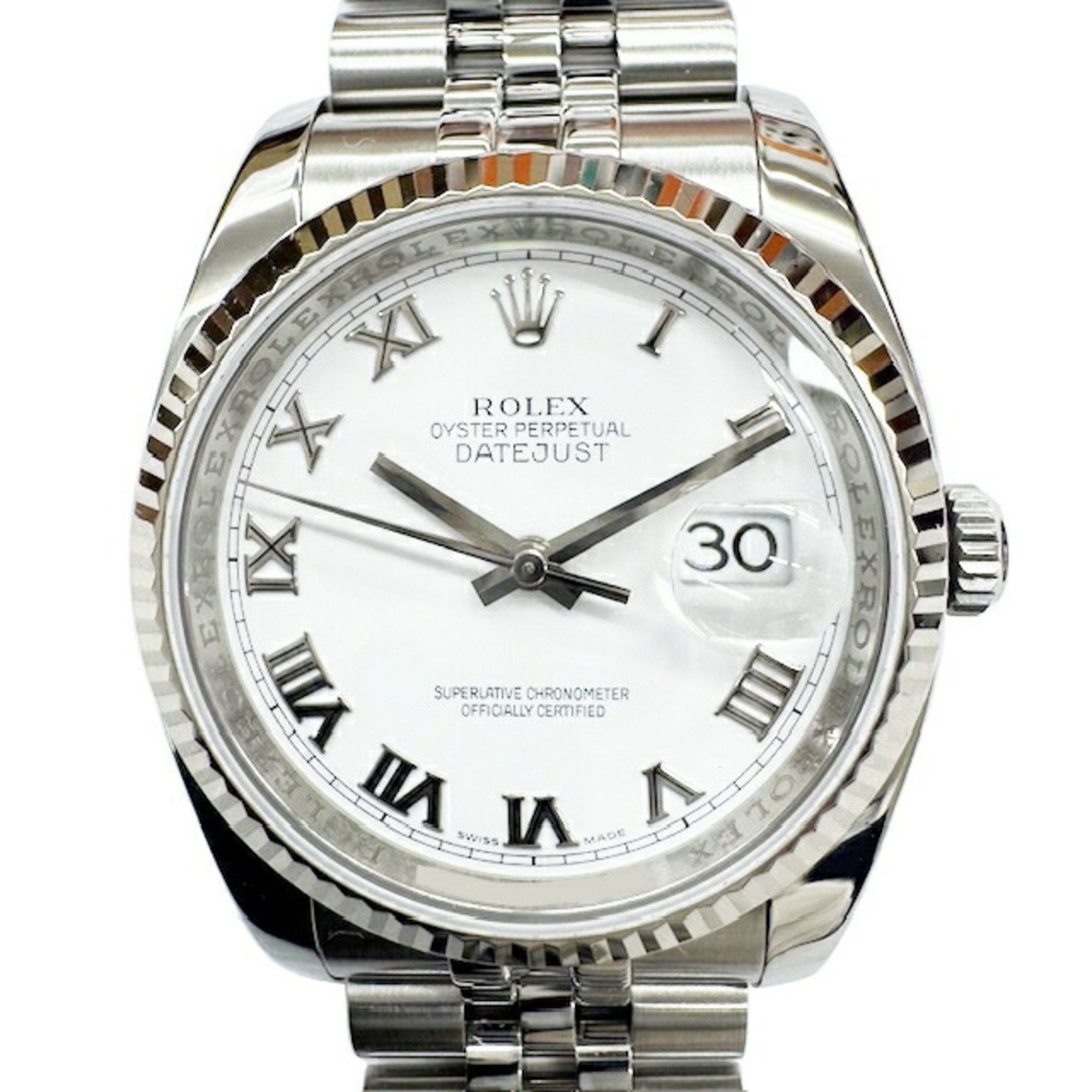 Rolex Rolex Datejust 116234 Roman Letters SS WG Combination Men's Automatic Watch Silver V Edition 2009 Size ONE SIZE - 1 Thumbnail